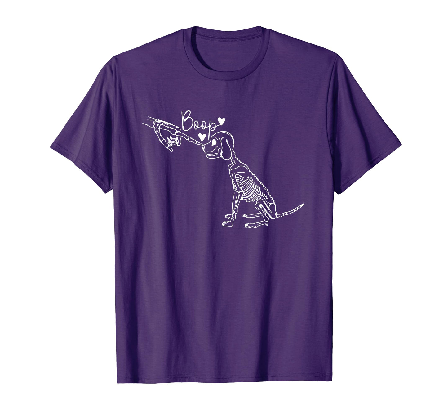 Dog Skeleton Hand Boop Halloween Pet Women Girls Kids T-Shirt