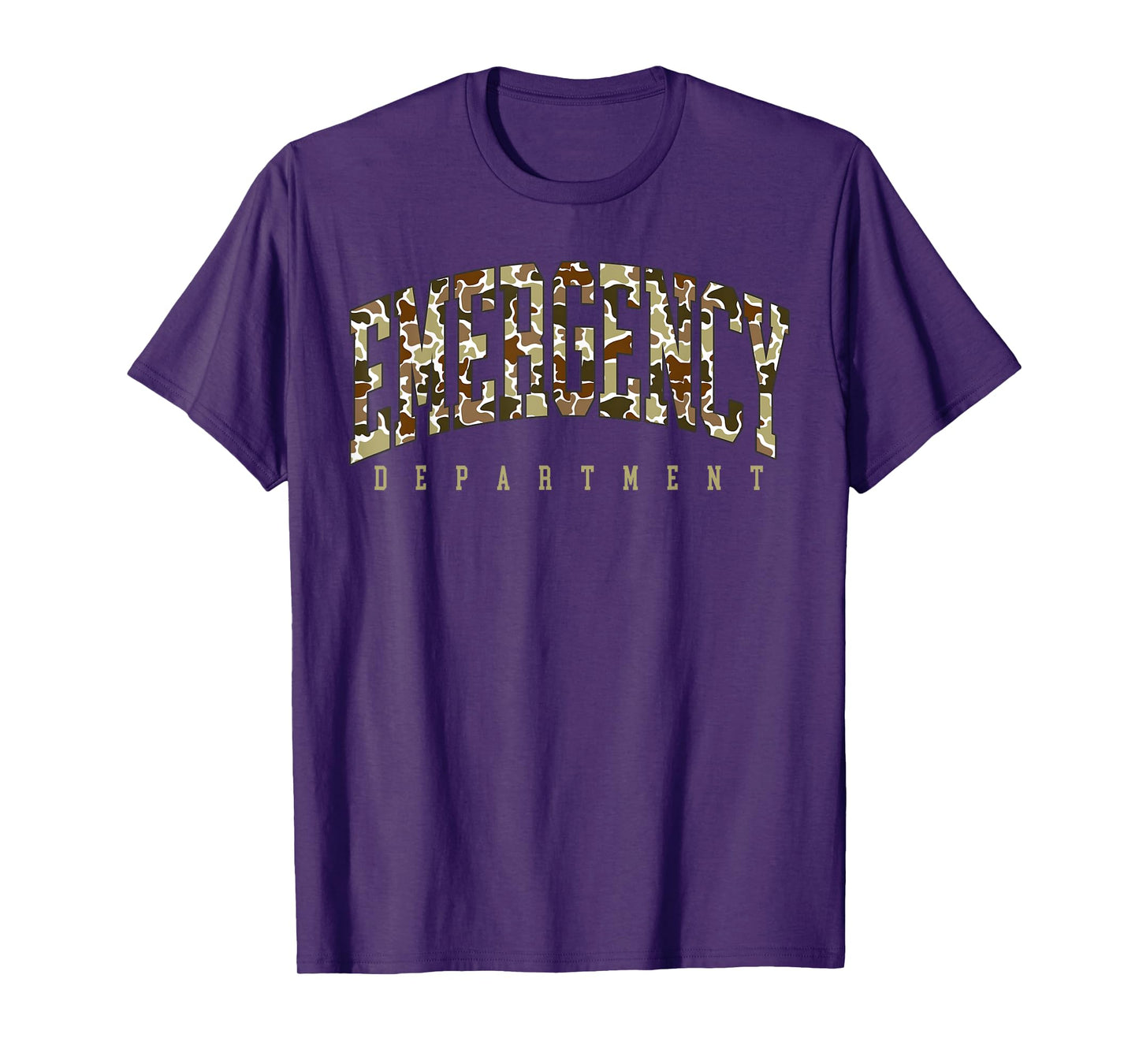 Retro Camo Emergency Department Camouflage ER ED Nurse Tech T-Shirt