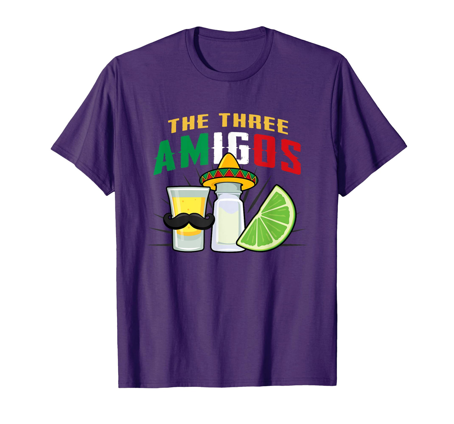 The 3 Three Amigos Lime Salt Tequila Cinco De Mayo T-Shirt