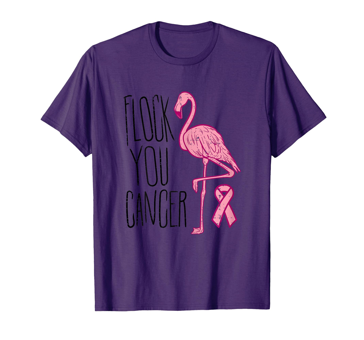 Flock You Breast Cancer Flamingo Pink Ribbon Support Gift T-Shirt