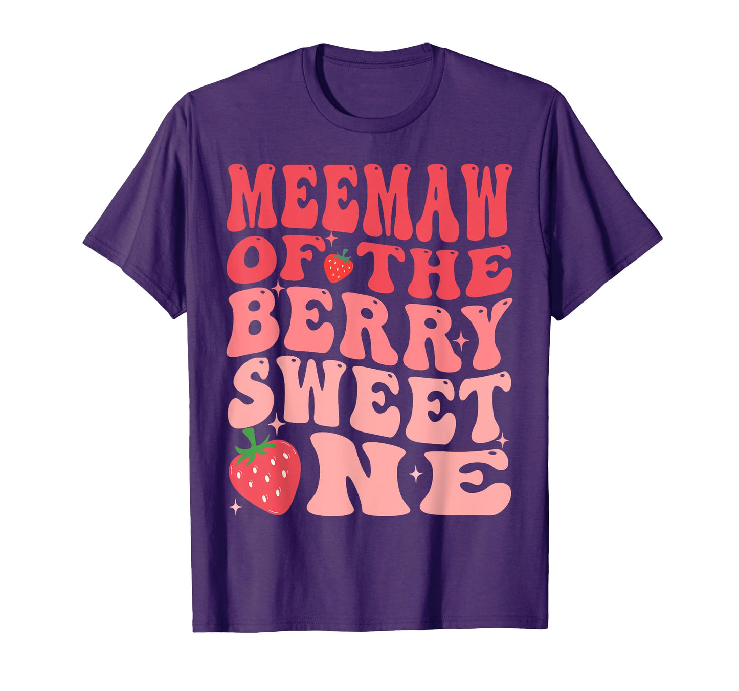 Meemaw Of The Berry Sweet One 1st Birthday Strawberry T-Shirt