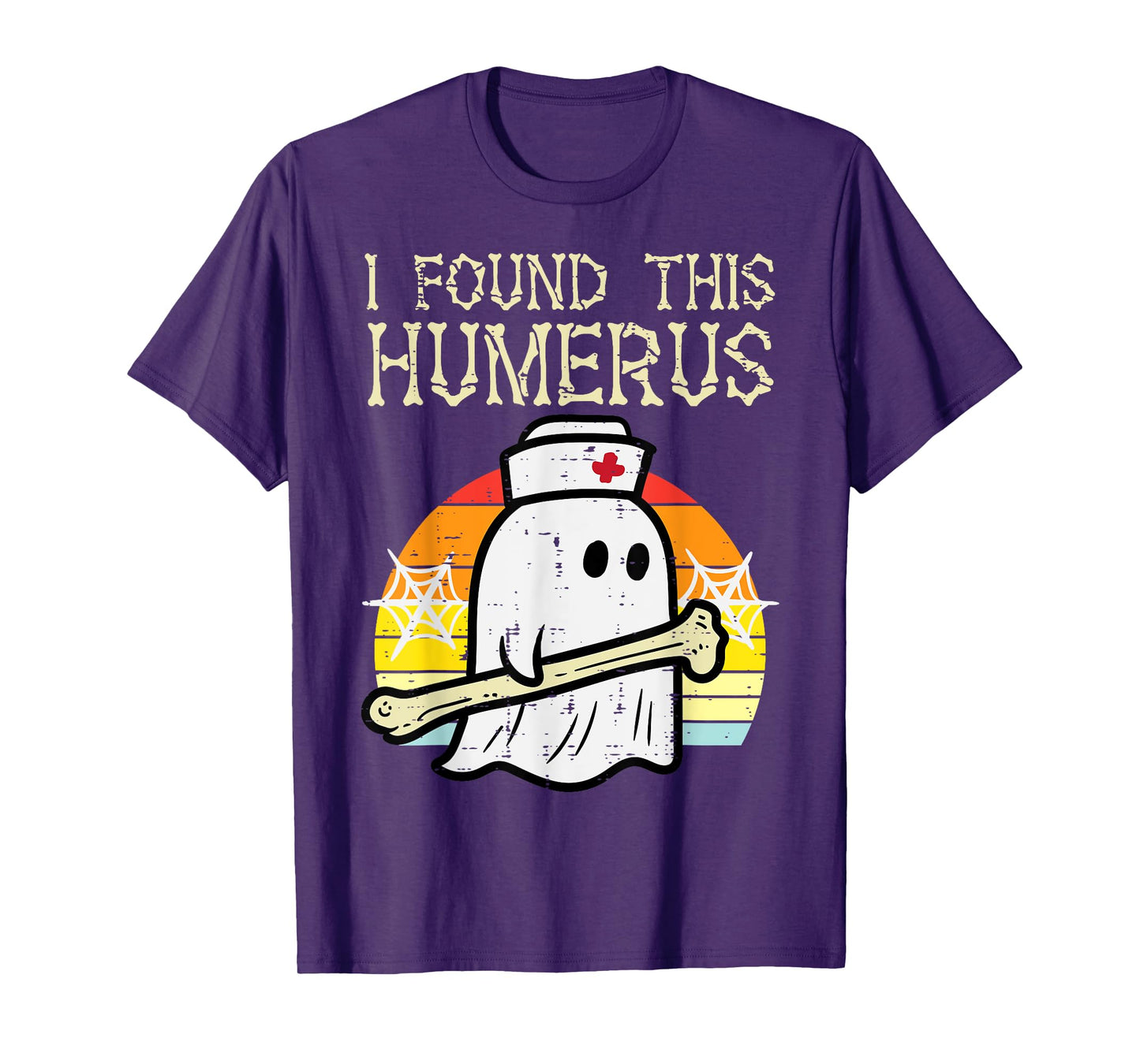 Halloween Nurse Found This Humerus Scrub Top Costume Women T-Shirt