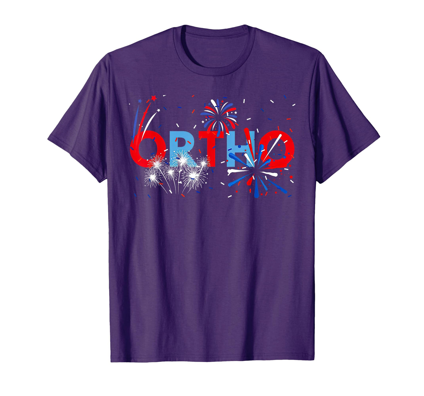 Retro Ortho Nurse Firework 4th Of July Orthopedic Nursing T-Shirt