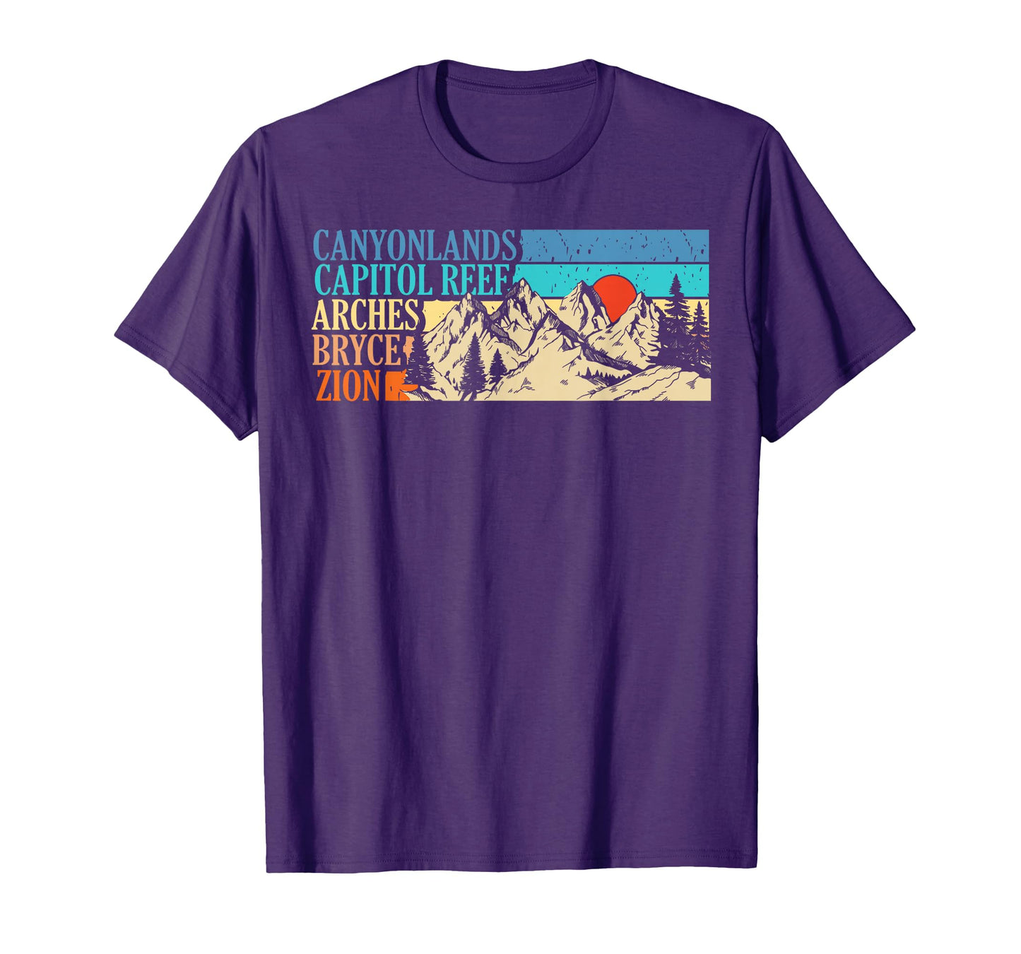 Vintage Utah Souvenir Big 5 Utah Mighty Five National Park T-Shirt
