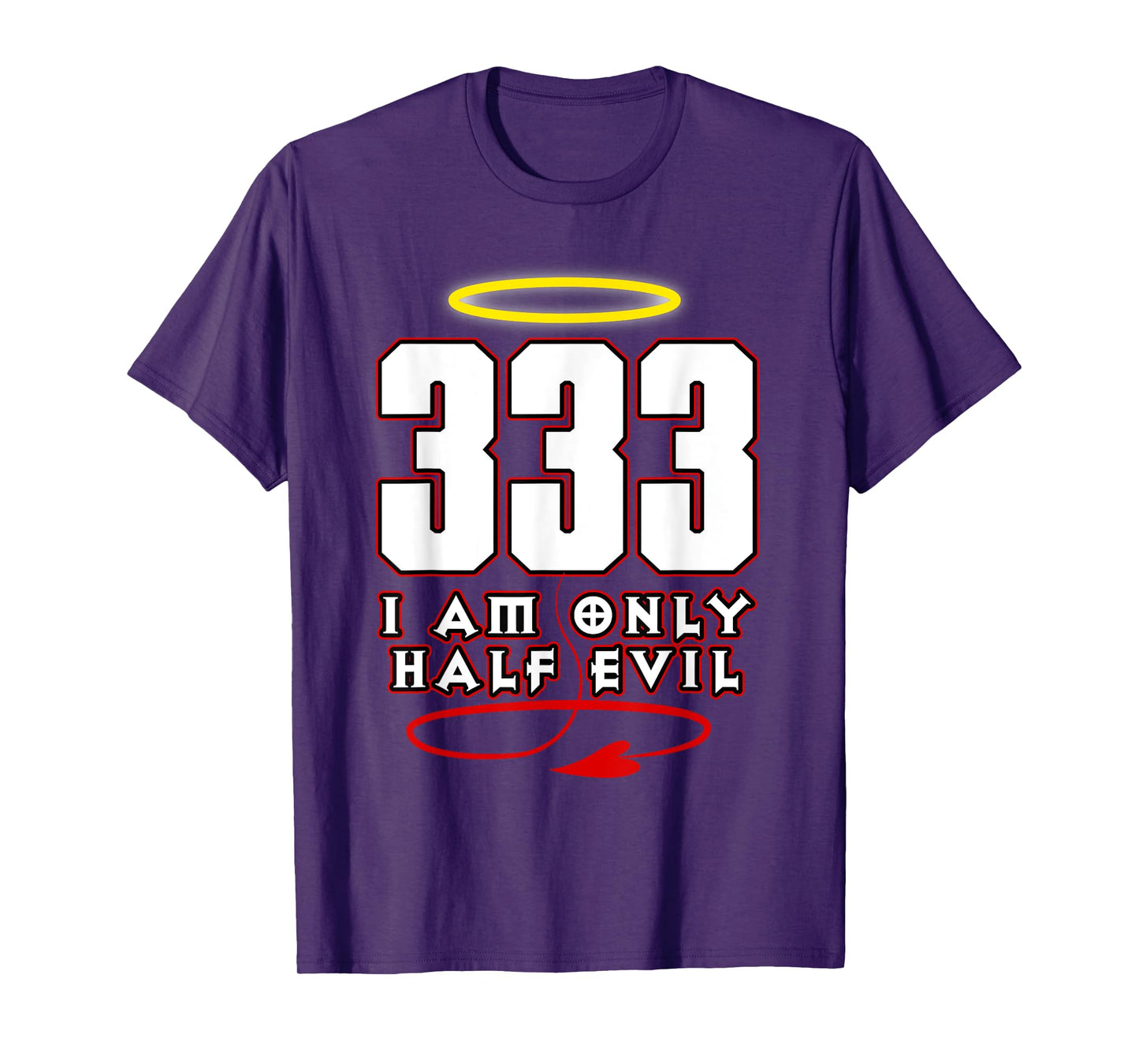 333 Shirt Funny Half Evil Angel Devil Tshirt T-Shirt