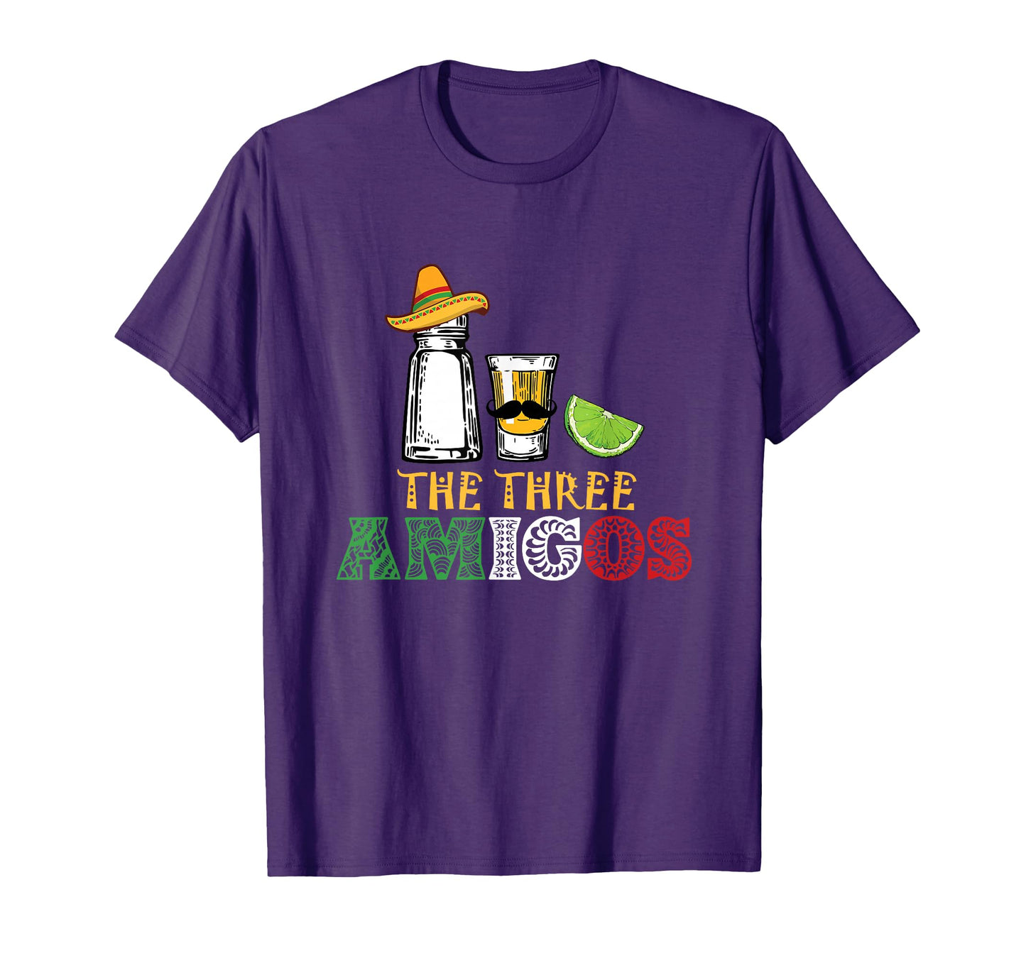 The 3 Three Amigos T-shirt - salt, tequila & lime T-Shirt