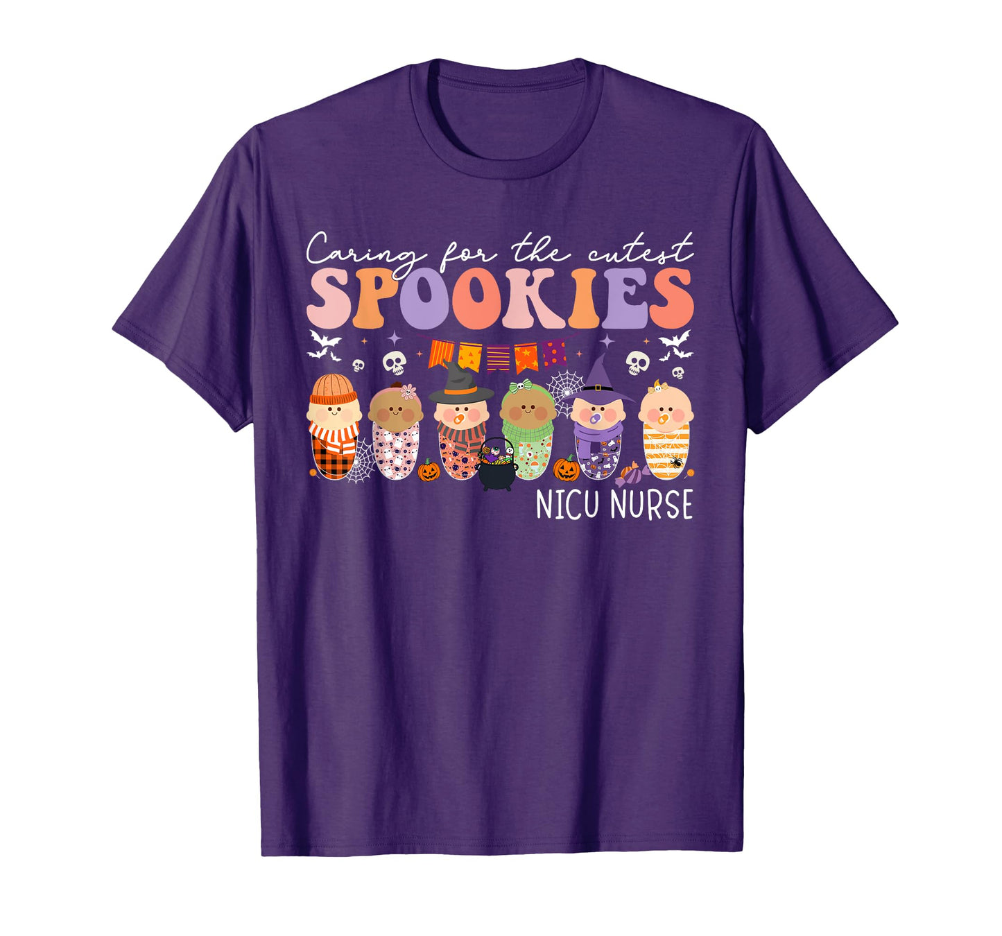 Caring For The Cutest Little Spookies NICU Nurse Halloween T-Shirt