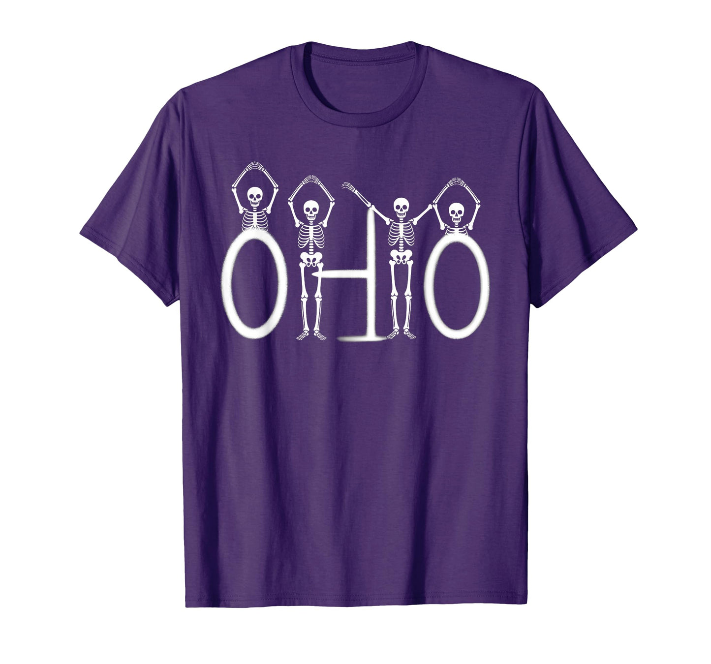 Funny Skeletons Ohio Halloween Graphic Tee for Adults T-Shirt