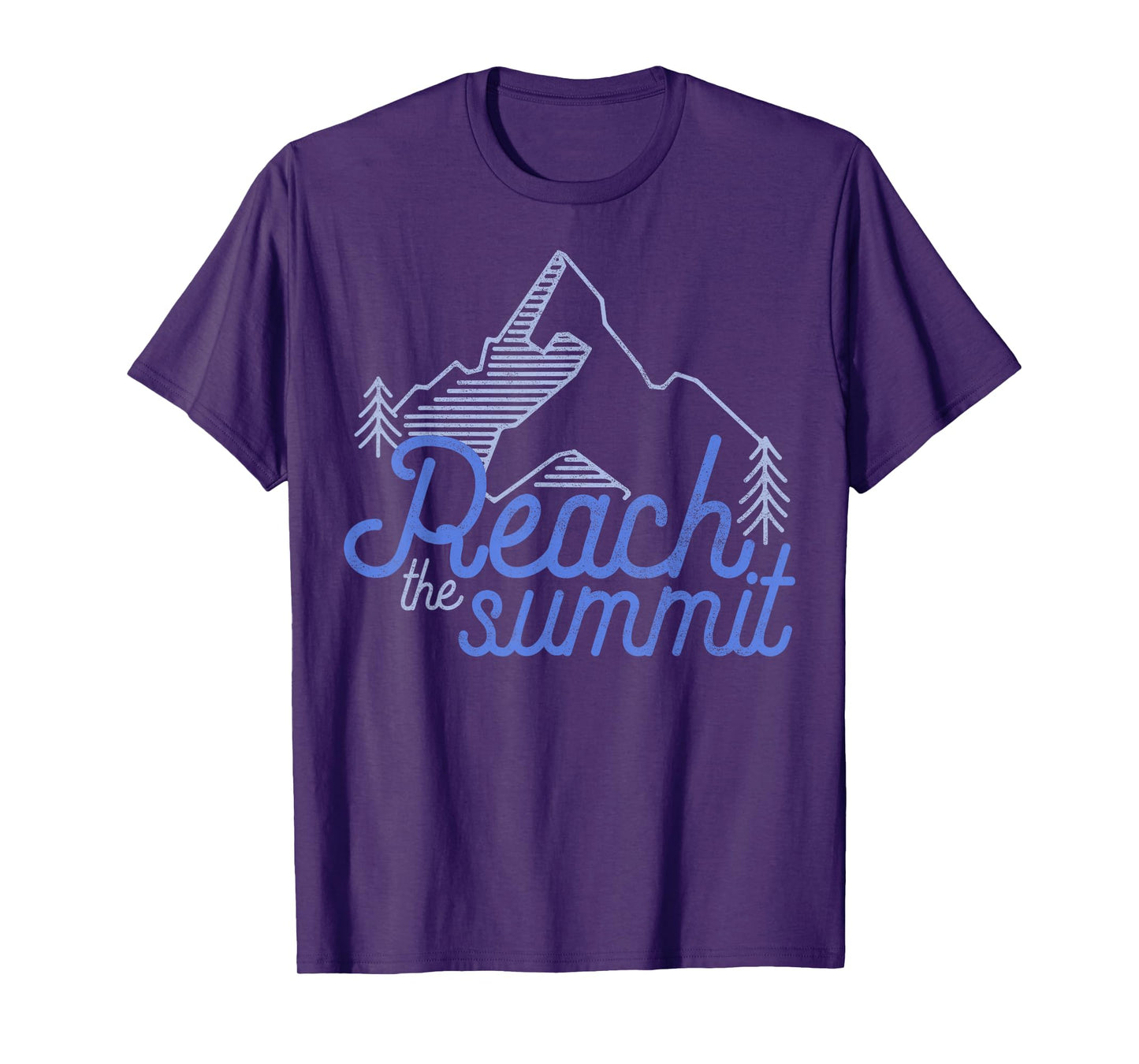 Reach The Summit Mountain Line Art T-Shirt