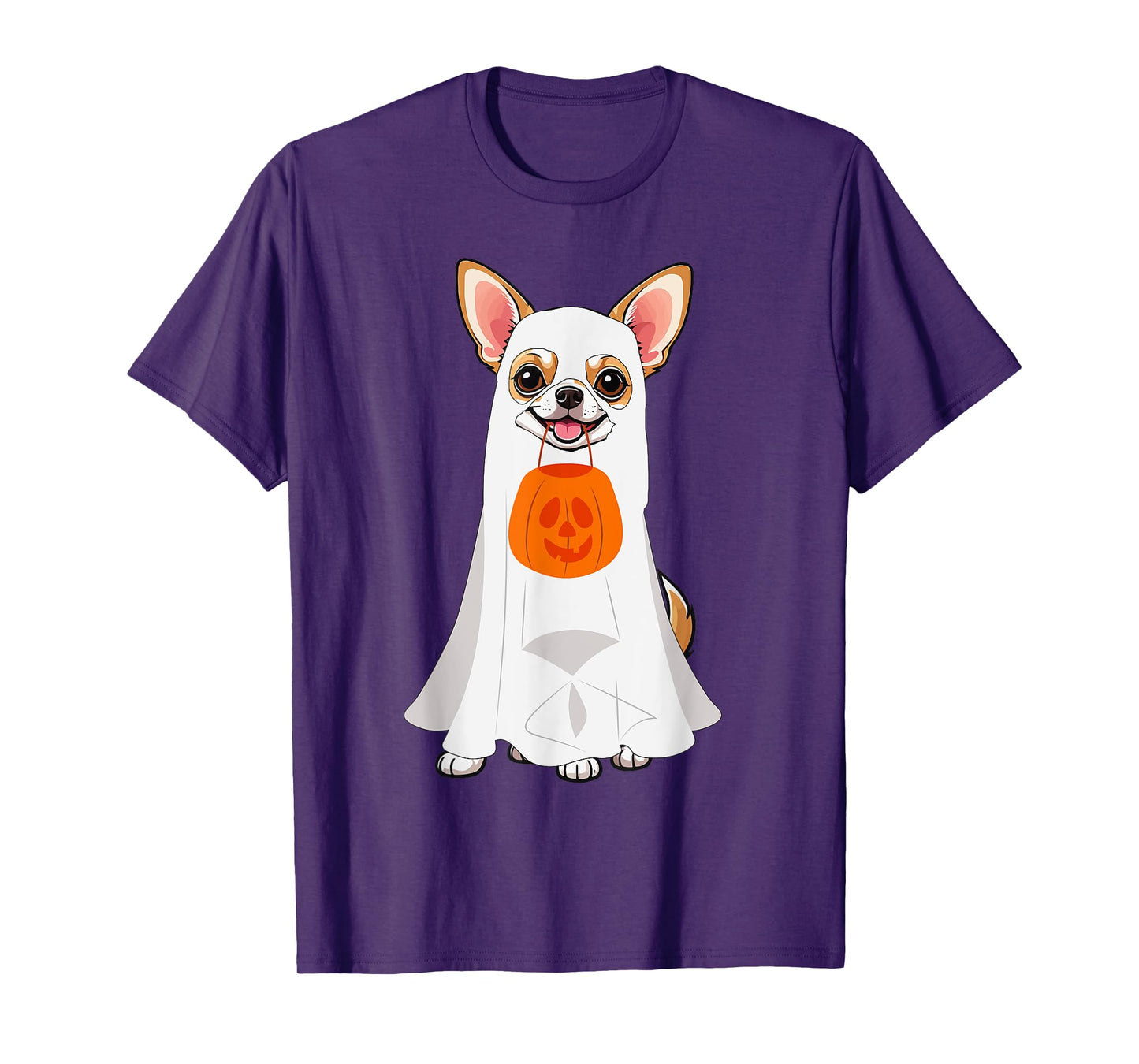 Chihuahua Ghost Pumpkin Halloween Fall Dog Lover Women Men T-Shirt