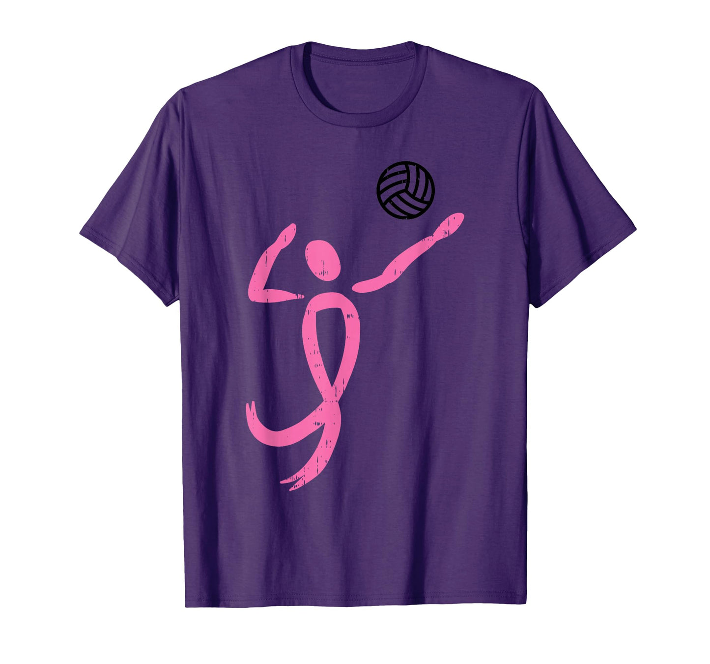 Volleyball Player Pink Ribbon Breast Cancer Awareness Gift T-Shirt