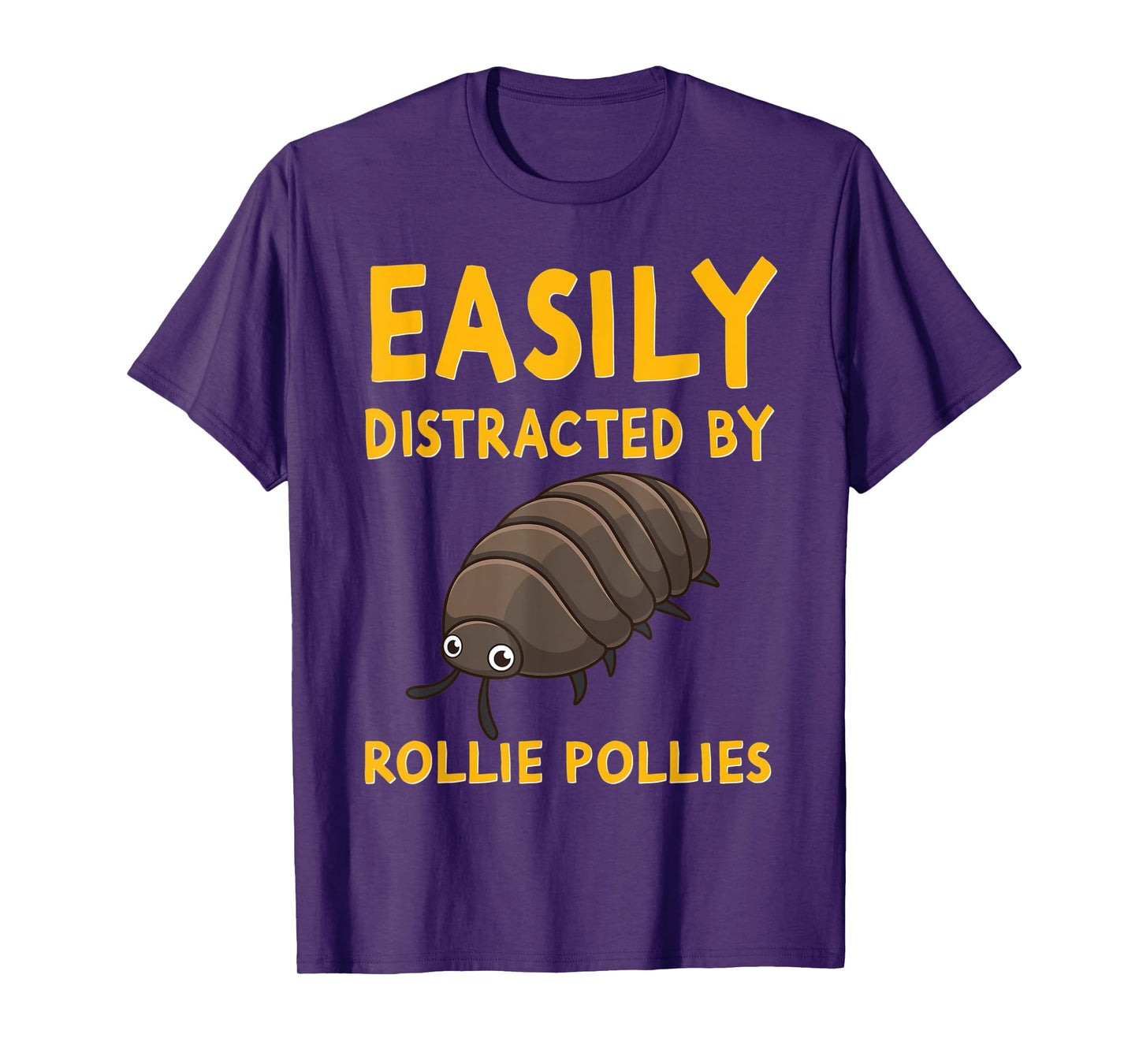 Easily Distracted By Rollie Pollies Funny Isopod Kawaii T-Shirt