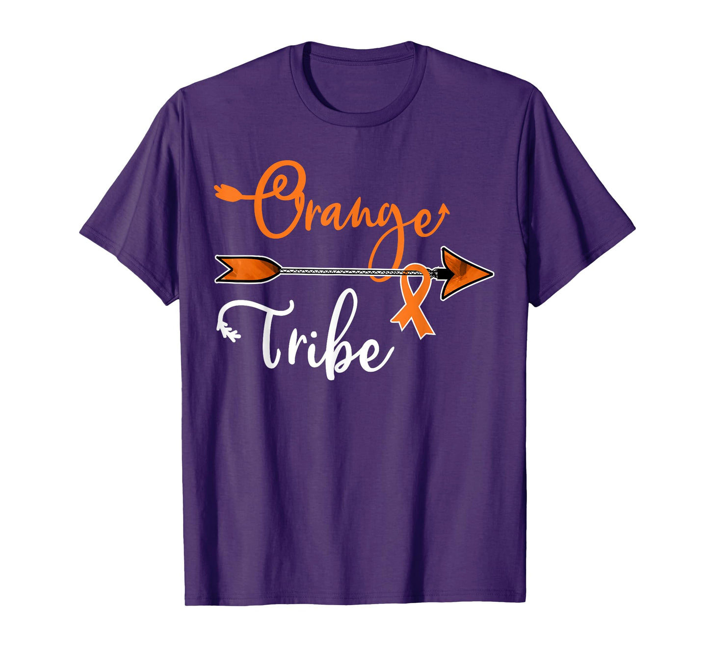 Kidney Leukemia Cancer Awareness Orange Ribbon Tribe T-Shirt