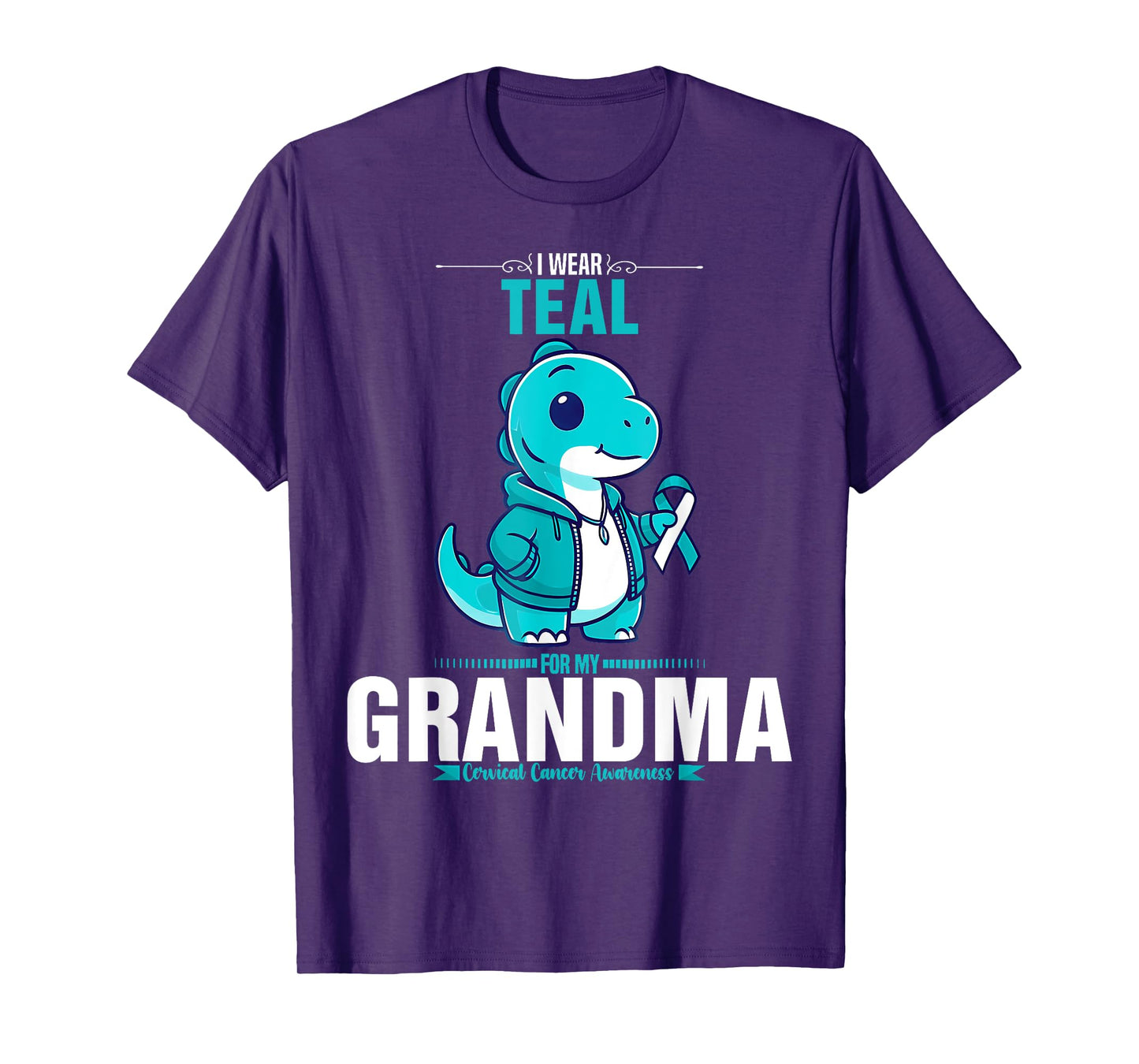 I Wear Teal For My Grandma Cervical Cancer Awareness T-Shirt