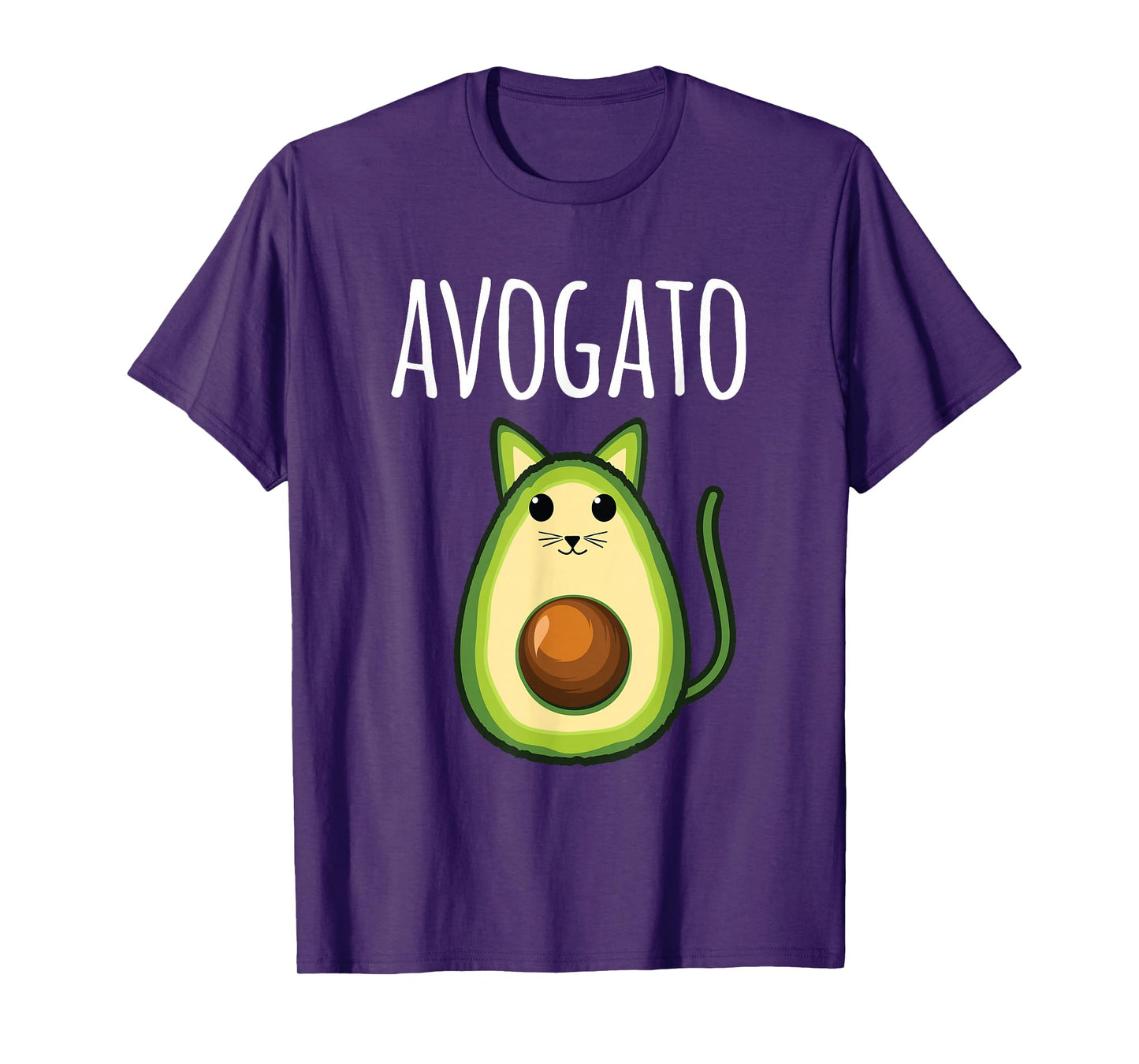 Avogato Shirt Women Girls Cute Avocado Cat Funny T-Shirt