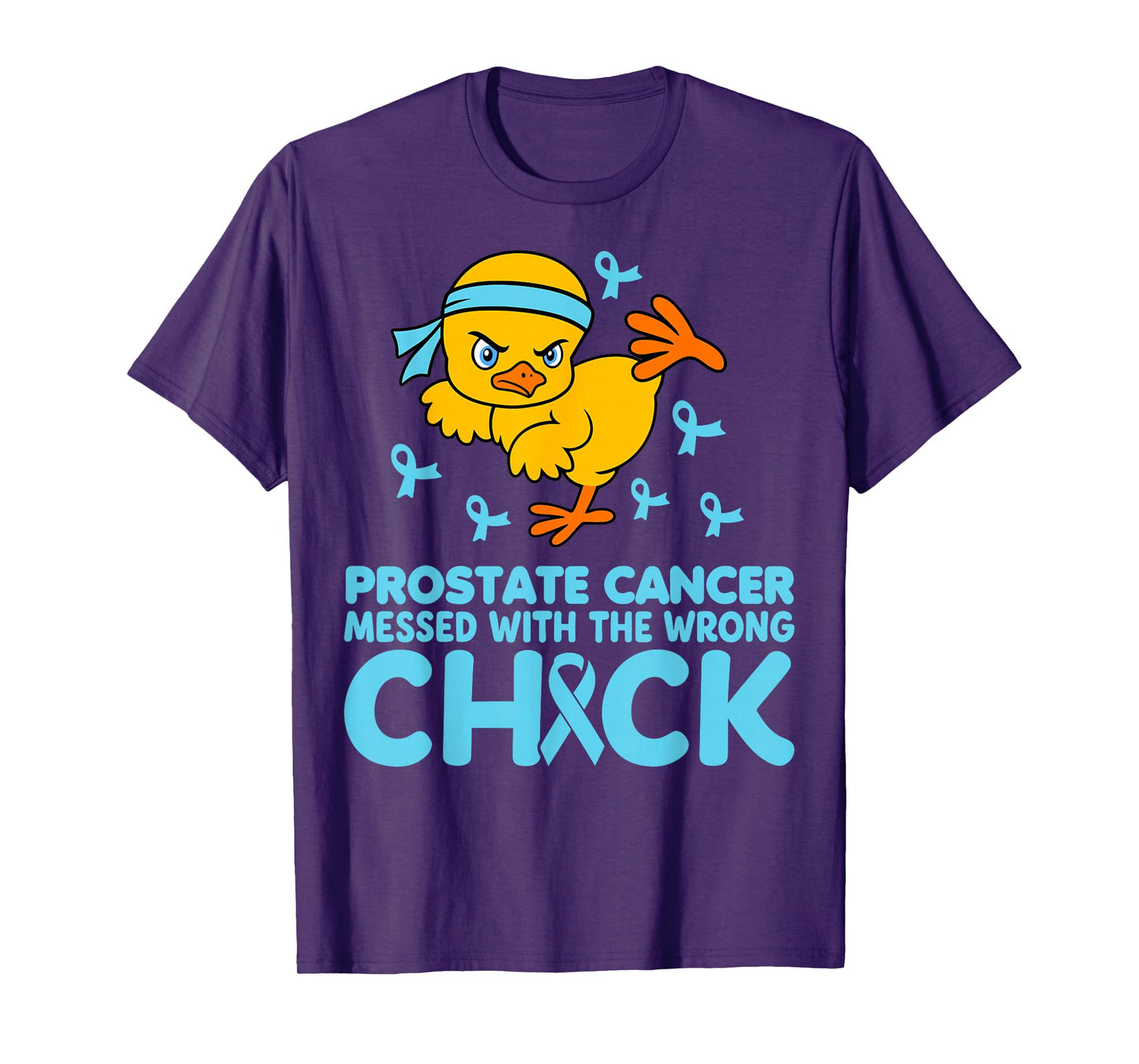 Prostate Cancer Awareness Support Squad Light Blue Ribbon US T-Shirt