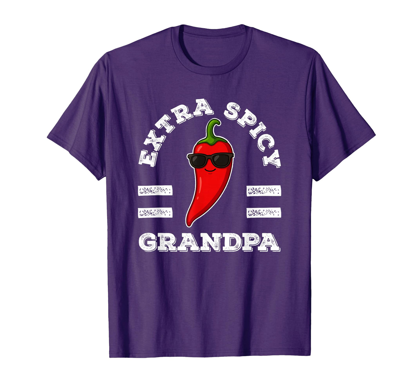 Extra Spicy Grandpa Mens Foodie Humor Hot Chili Pepper Pun T-Shirt
