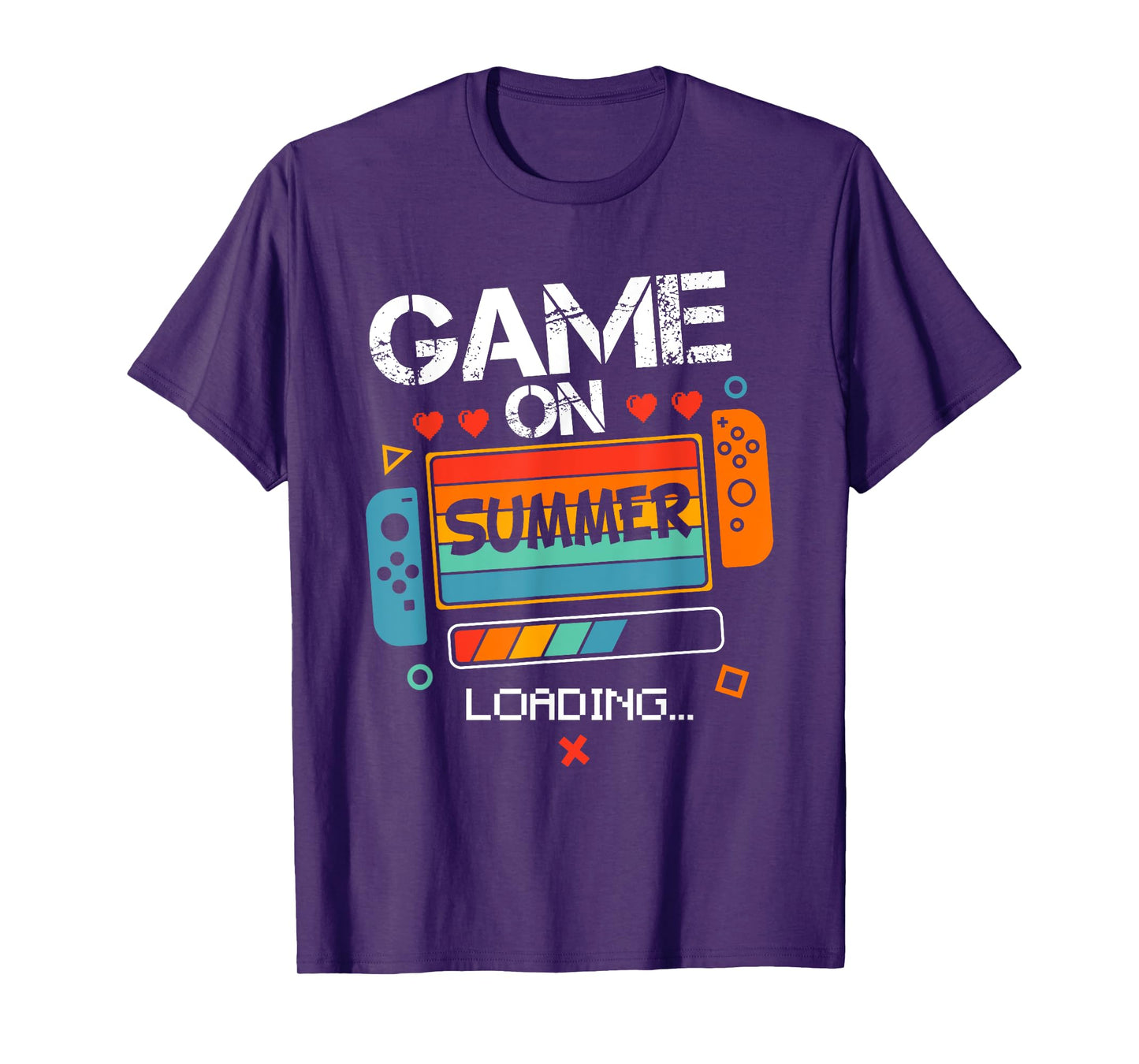 Game Summer On Loading Vacation Video Game Teacher Boys Kids T-Shirt