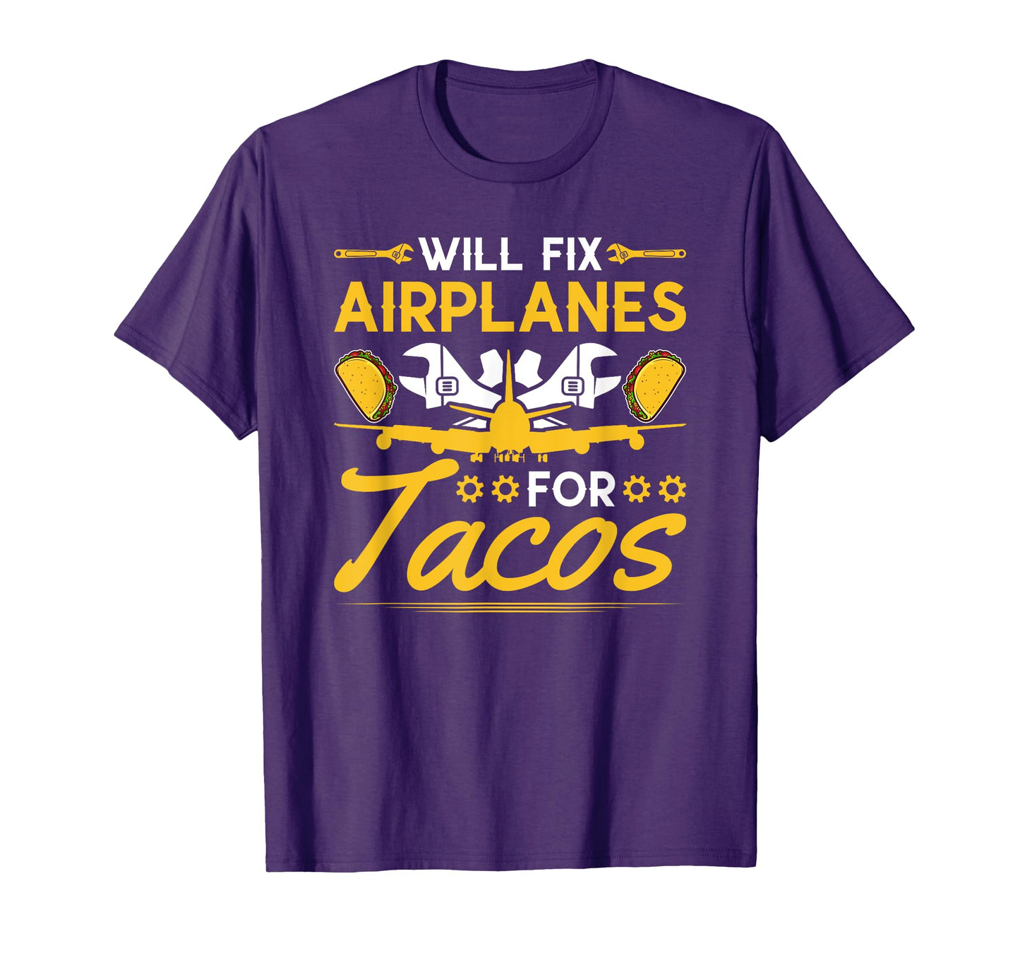 Aircraft Mechanic Taco Lover Airplane Maintenance T-Shirt