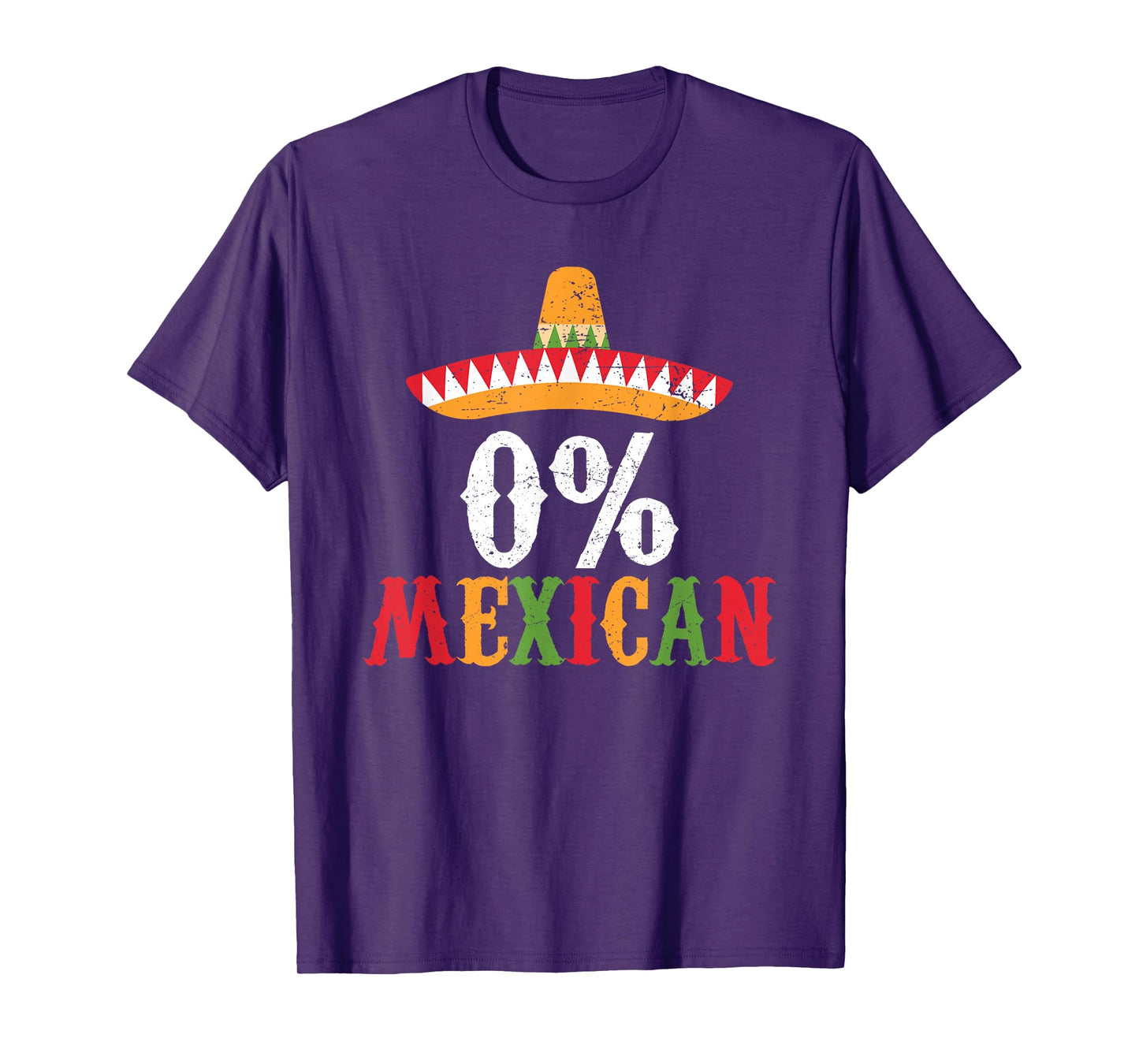 0% Mexican Cinco De Mayo Fiesta Sombrero Funny T-Shirt