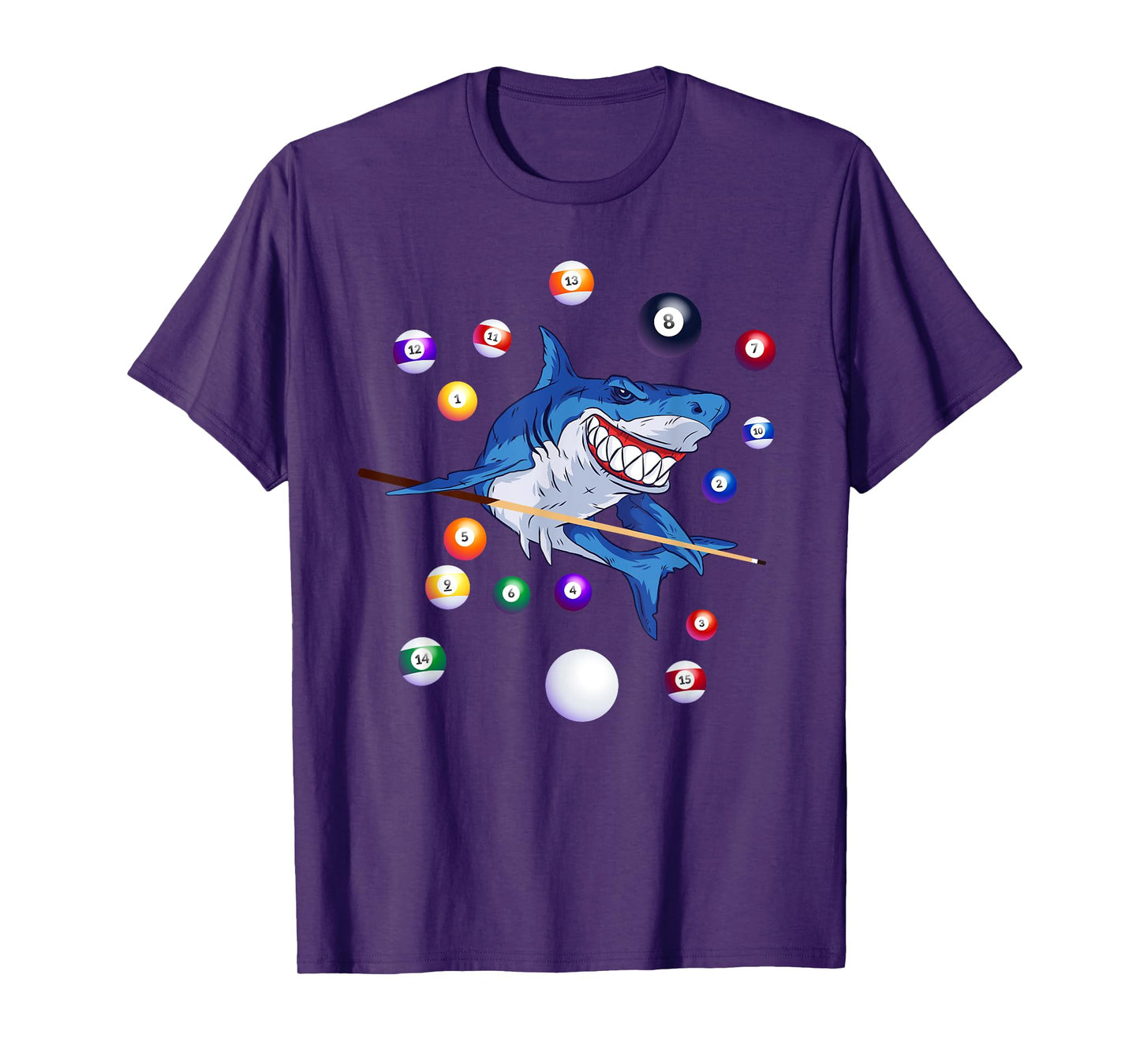 Billiards Shark Billiard Player Pool Table Snooker Pyramid T-Shirt
