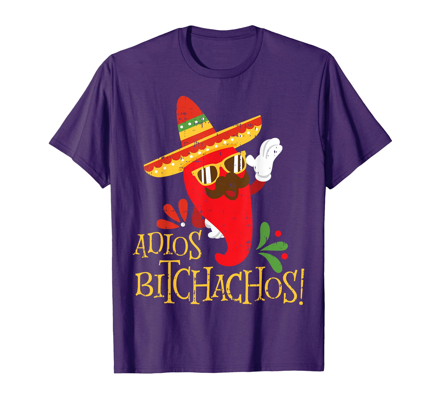 Adios Bitchachos Cinco De Mayo Mexican Chili Peppers T-Shirt