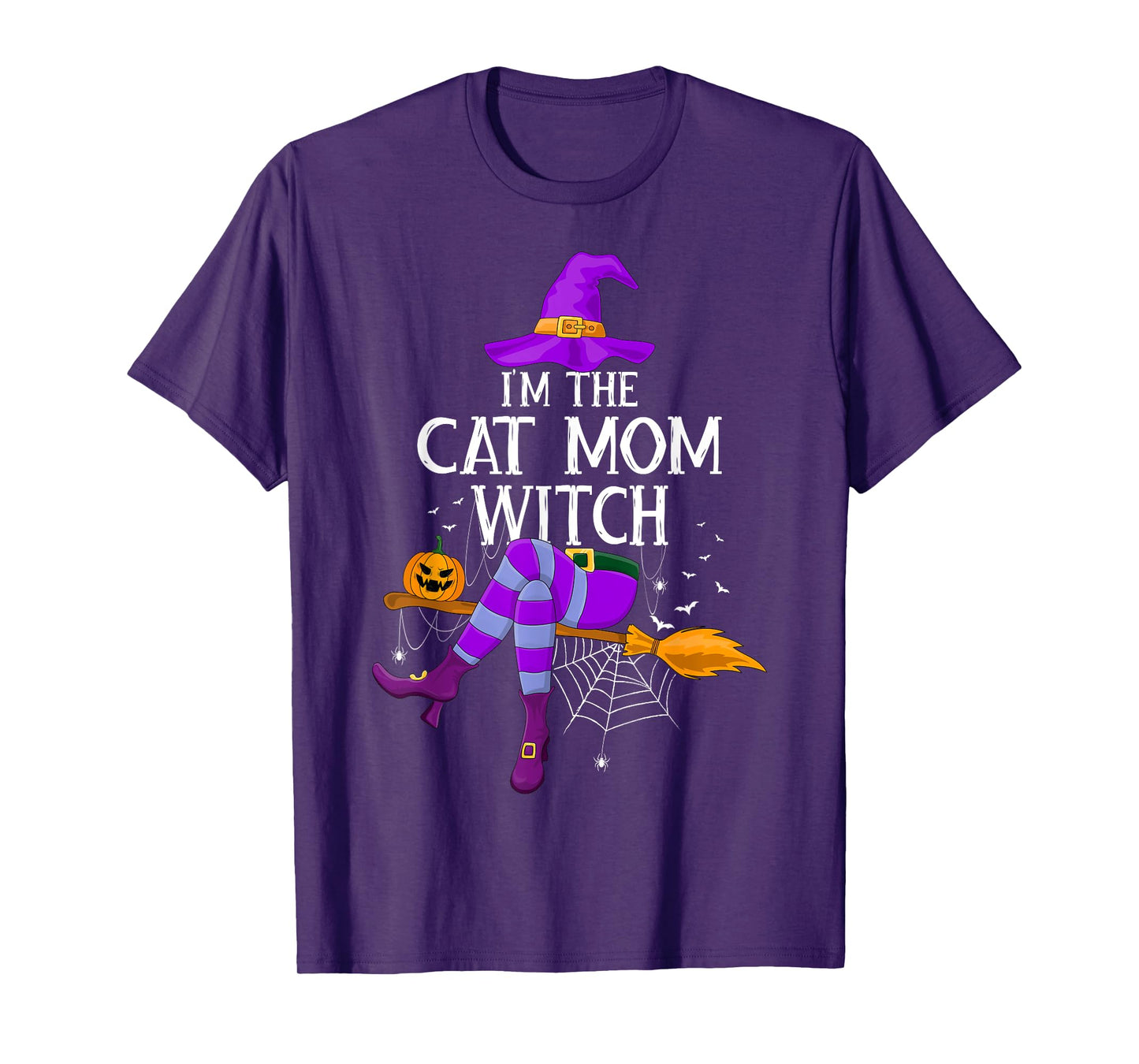 Matching Family Costume I'm The Cat Mom Witch Halloween T-Shirt