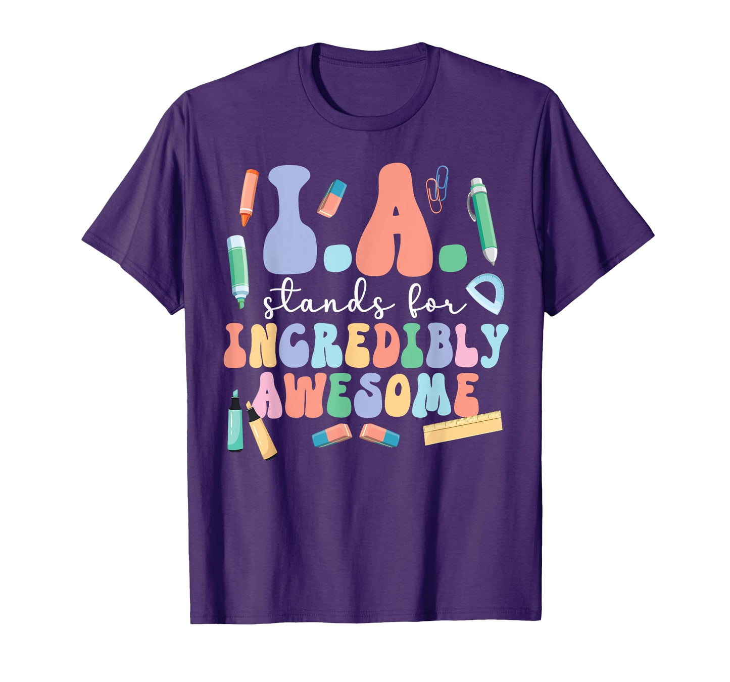 Best Instructional Assistant Groovy Instructional Assistants T-Shirt