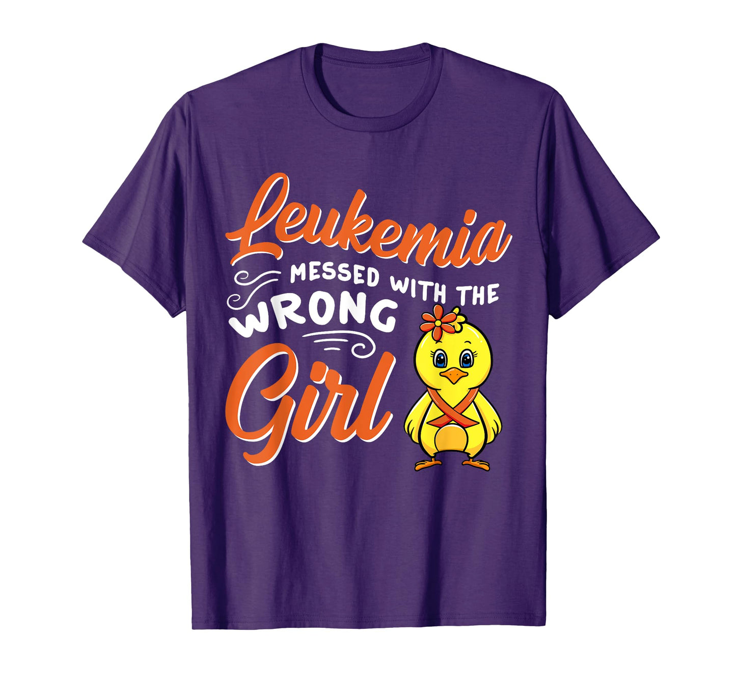 Leukemia Messed With The Wrong Girl Chick Awareness Women T-Shirt
