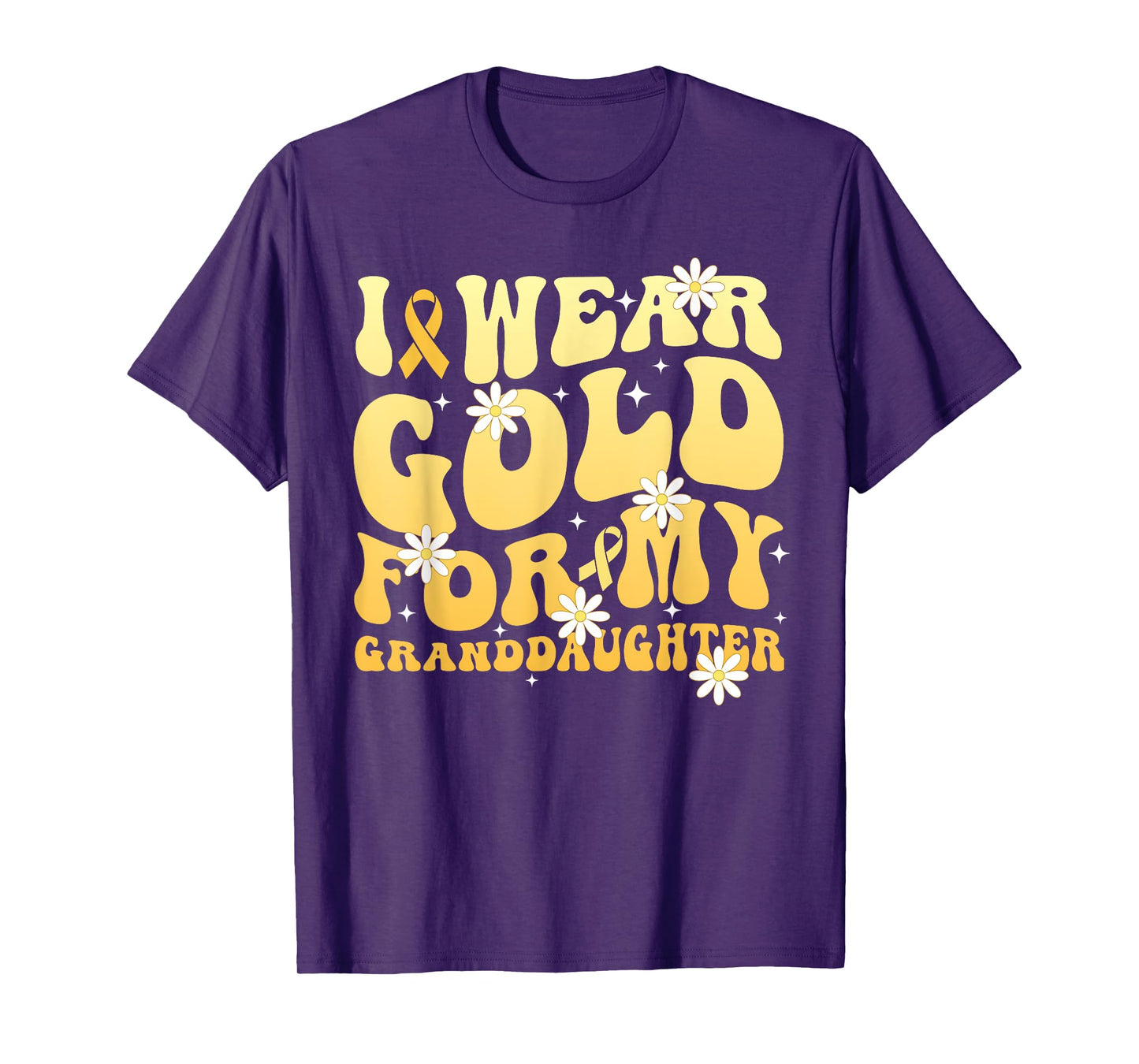 I Wear Gold for My Granddaughter Childhood Cancer Awareness T-Shirt