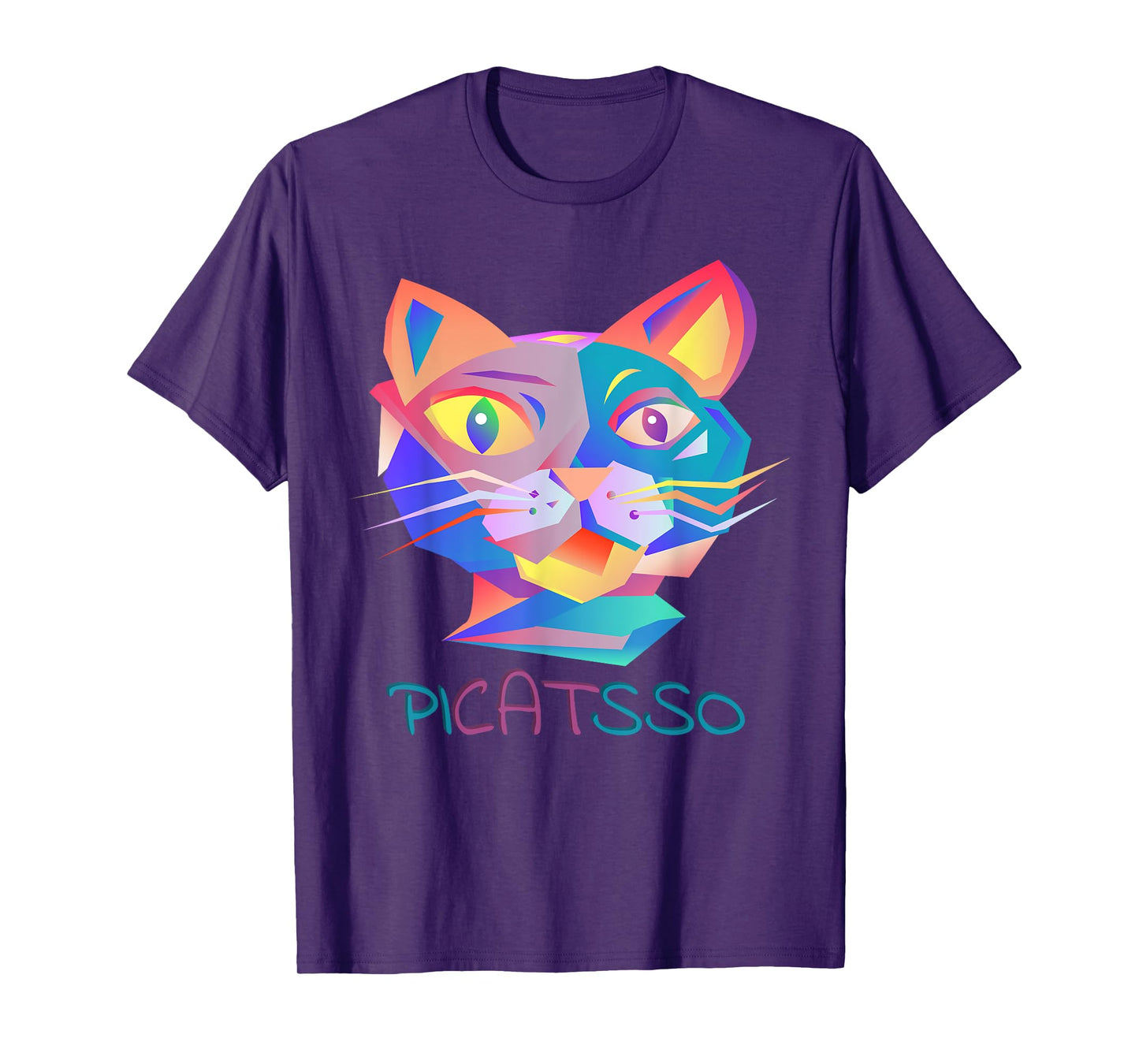 BANANOLOGY Picasso Art Cat T-Shirt | Funny Abstract Cat T-Shirt