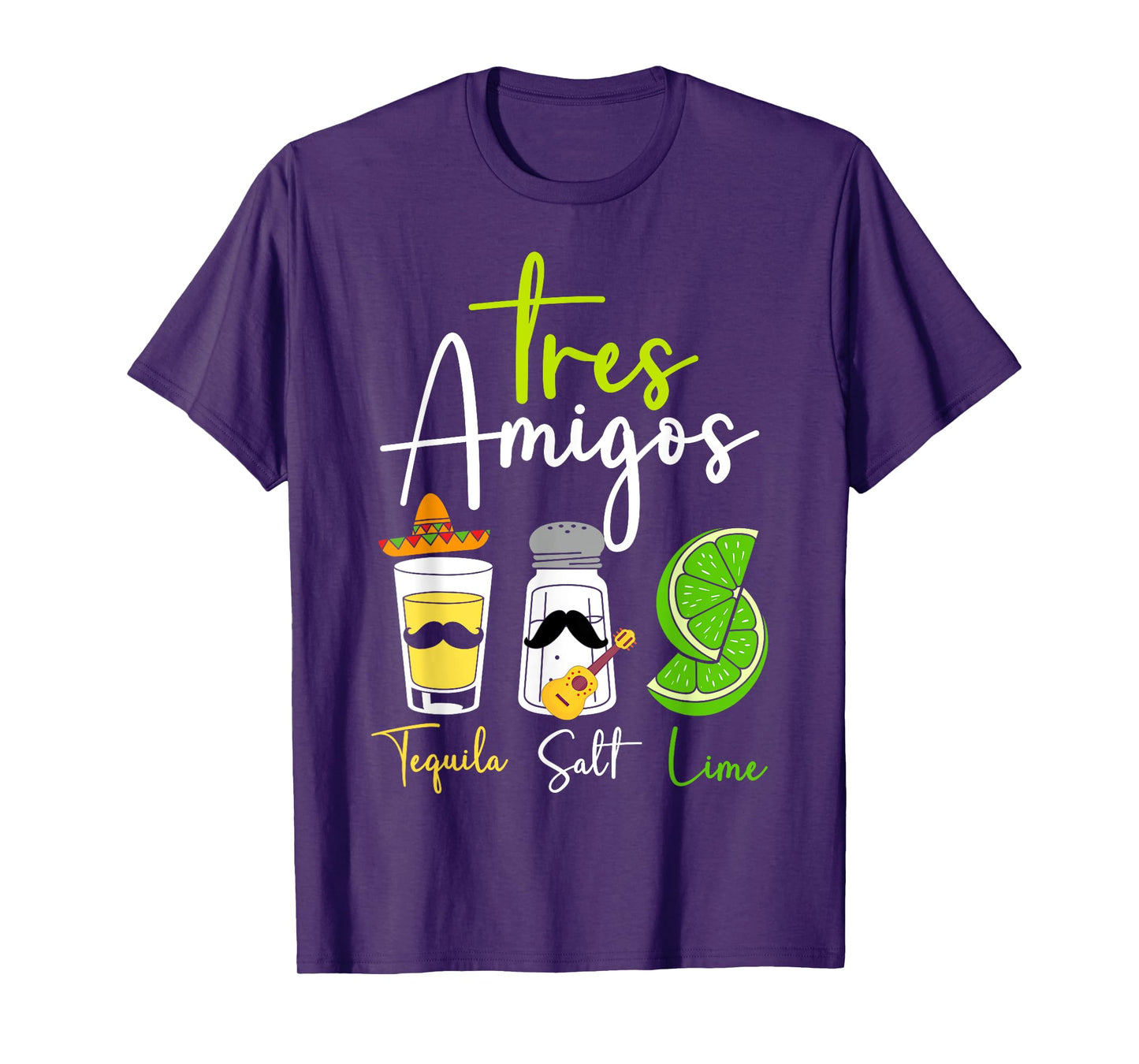 Tres Amigos Tequila Salt Lime Cinco de Mayo Tequila Lovers T-Shirt