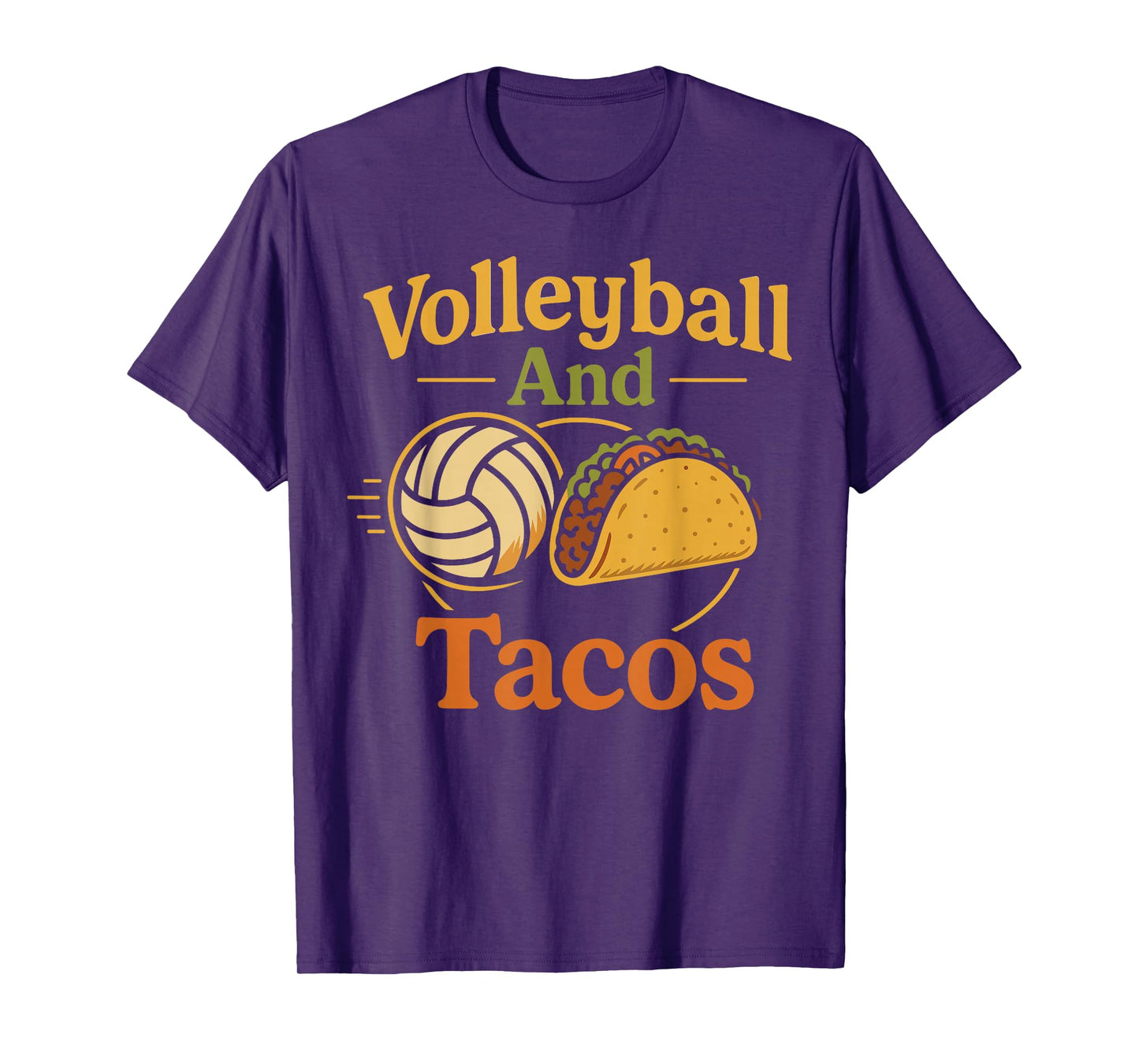 Volleyball Player Team Taco Vintage Retro Volleyball and T-Shirt
