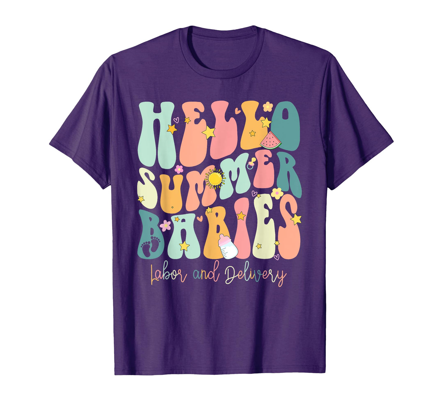 Hello Summer Labor and Delivery Nurse, Summer Labor Men Women Girls Kids T-Shirt