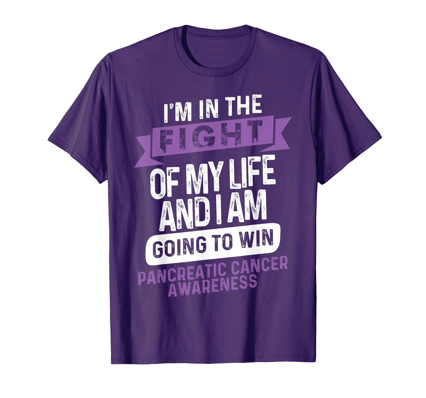 Fight to Win- Pancreatic Cancer Awareness Supporter Ribbon T-Shirt