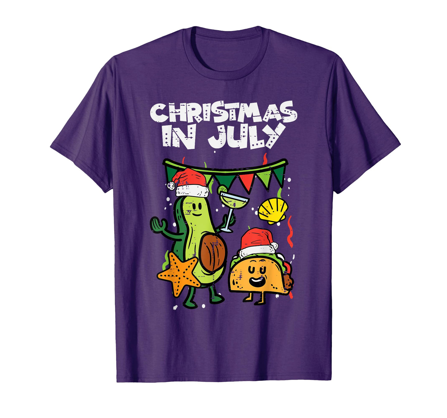 Christmas In July Avocado Taco Summer Mexican Men Women Kids T-Shirt