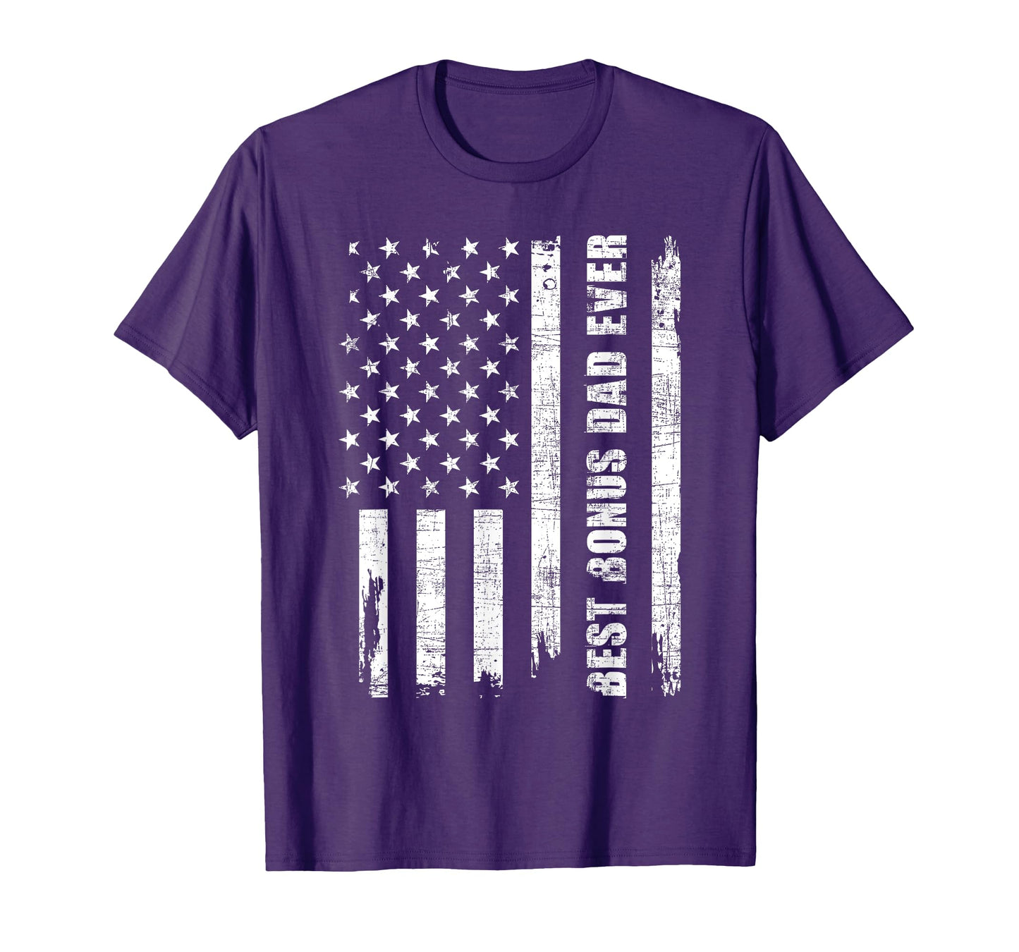 Best Bonus Dad Ever - USA Flag Adoptive Father Stepdad Daddy T-Shirt