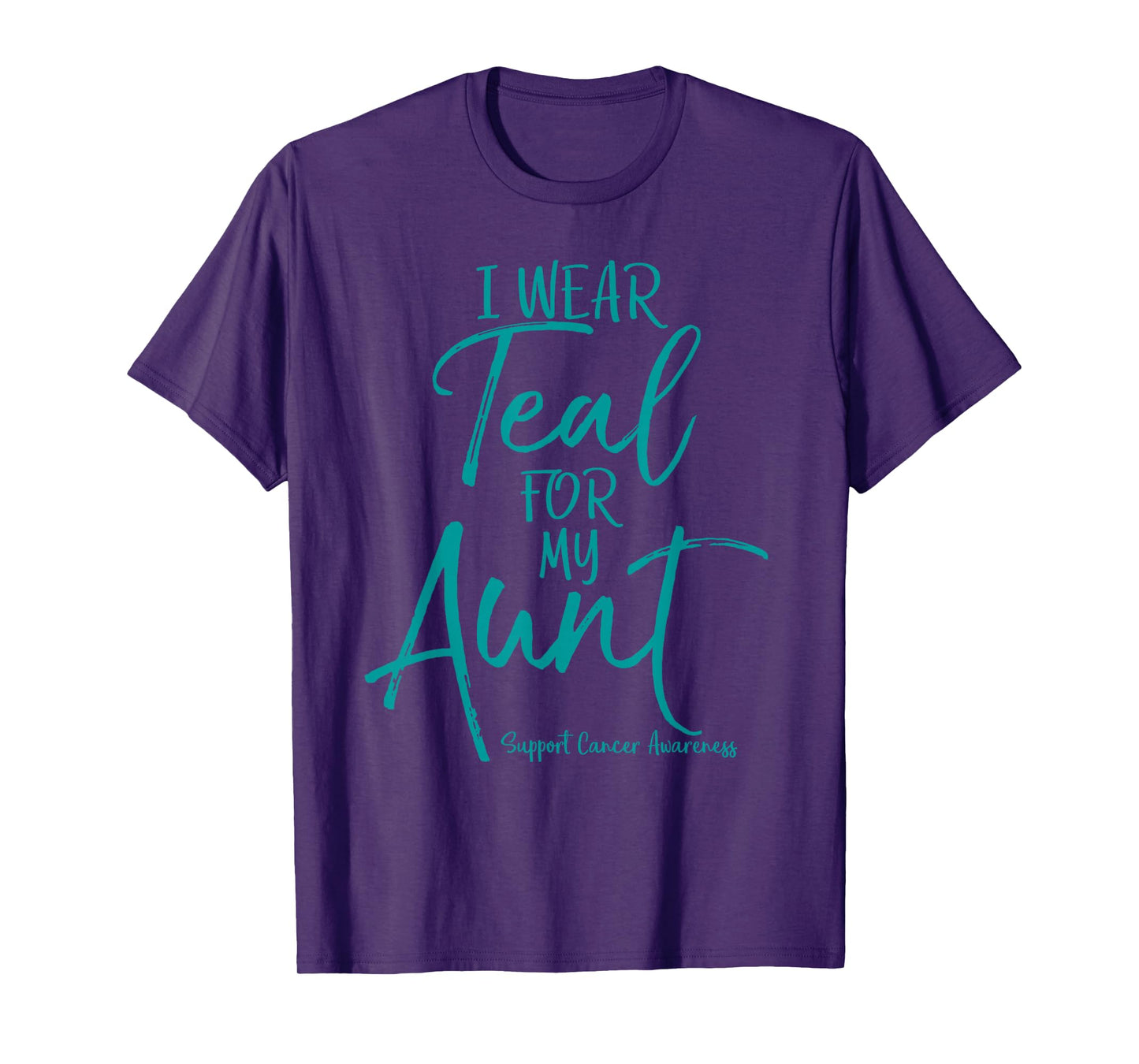 I Wear Teal for My Aunt Tee for Niece Nephew Ovarian Cancer T-Shirt