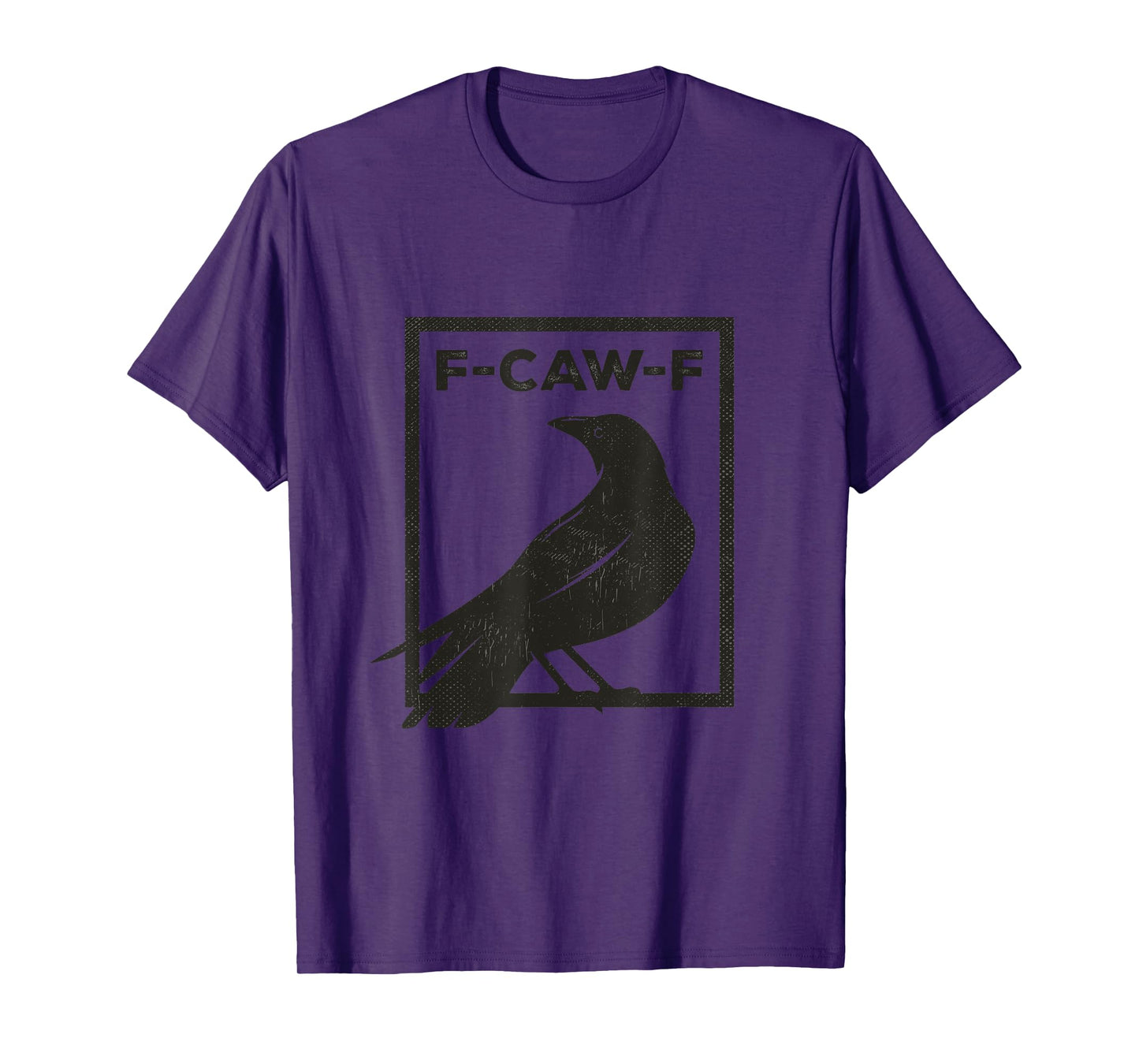F-Caw-F Crow Vintage Silhouette Funny Sarcastic Black Bird T-Shirt