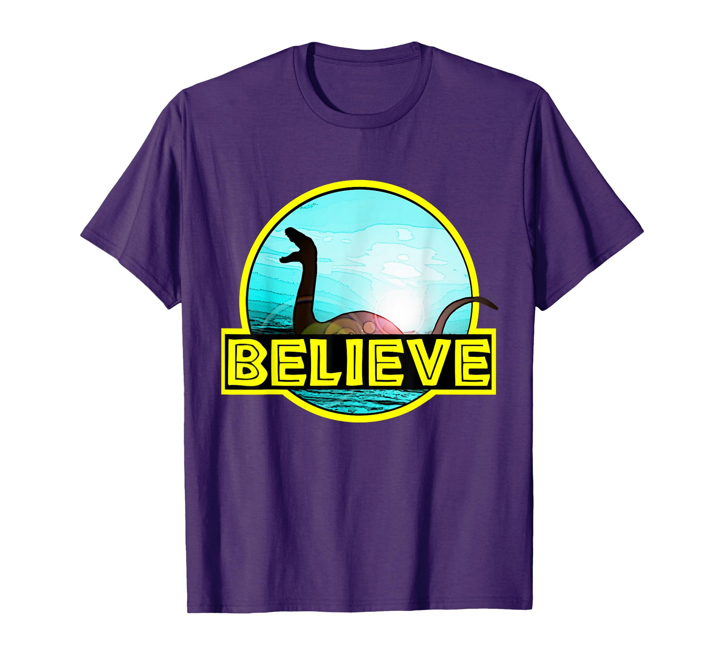 Believe Sea Monsters Ocean Plesiosaur Dinosaur Nessie Champ T-Shirt
