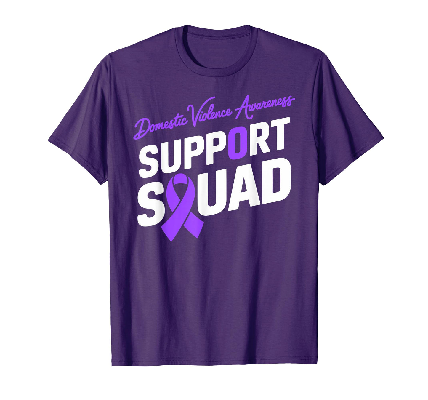Purple Ribbon Support Squad for Domestic violence Awareness T-Shirt