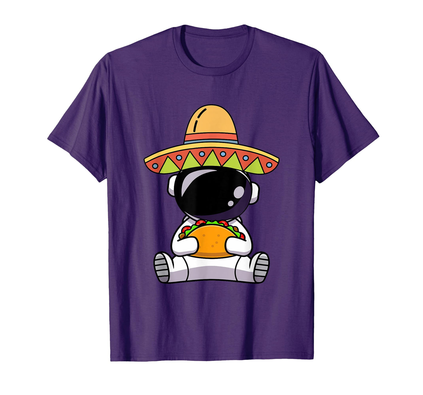 Astronaut Eating Tacos Funny Cinco De Mayo Space Mexican T-Shirt