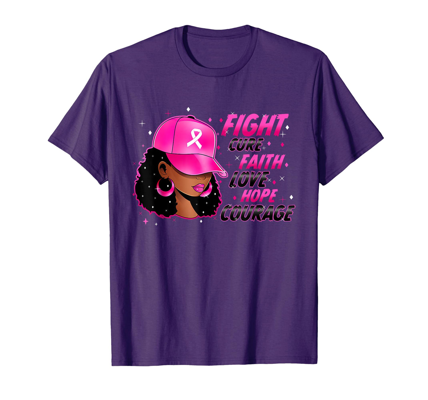 Breast Cancer Awareness Fight Faith Cure Love Hope Courage T-Shirt