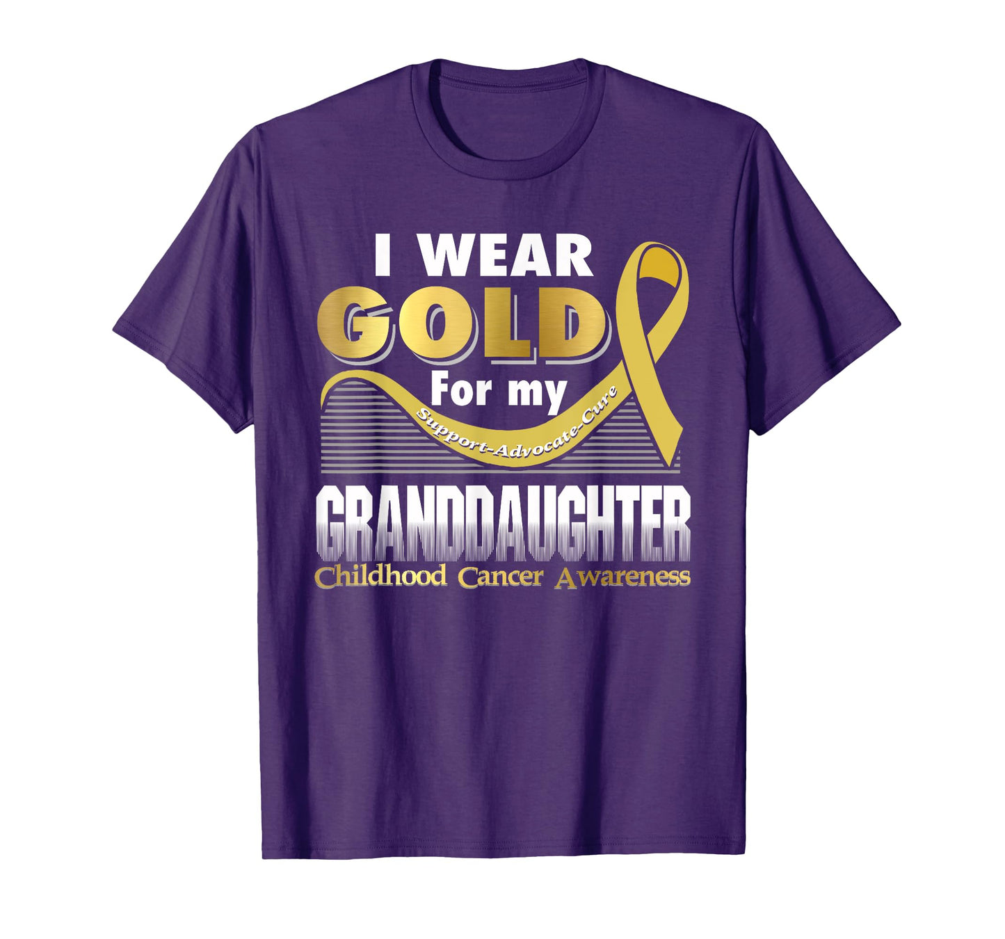 I Wear Gold For My Granddaughter Childhood Cancer Awareness T-Shirt