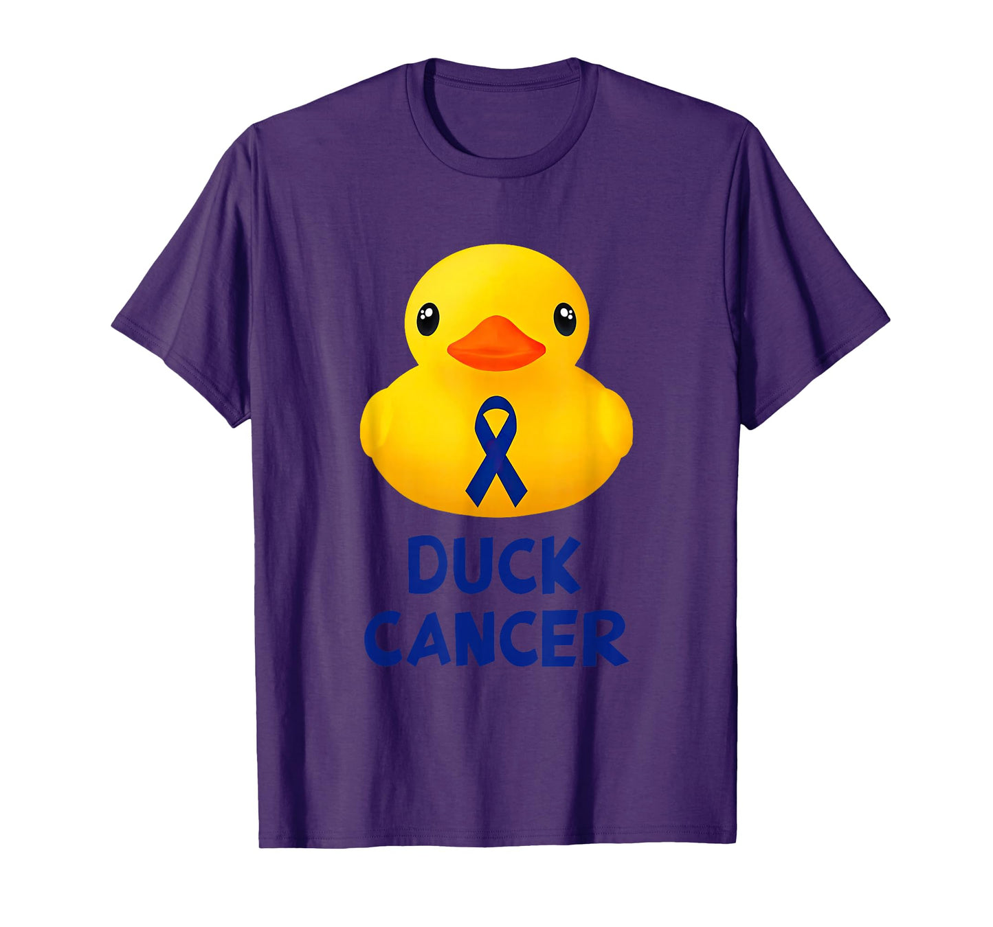 Duck Cancer Colon Cancer Rubber Duck Funny Cancer Awareness T-Shirt