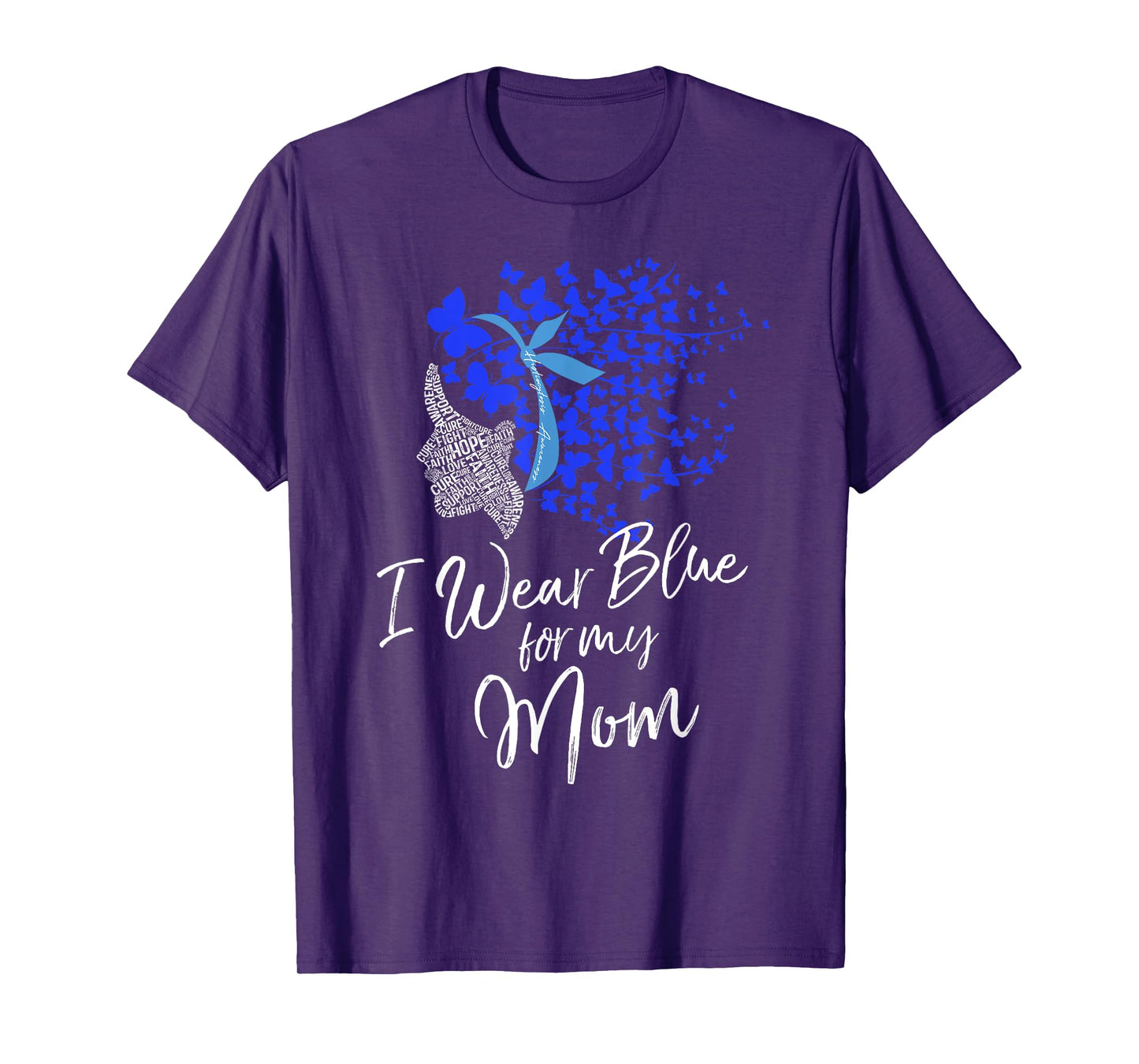 I Wear Blue For My Mom Shirt Histiocytosis Awareness Gift