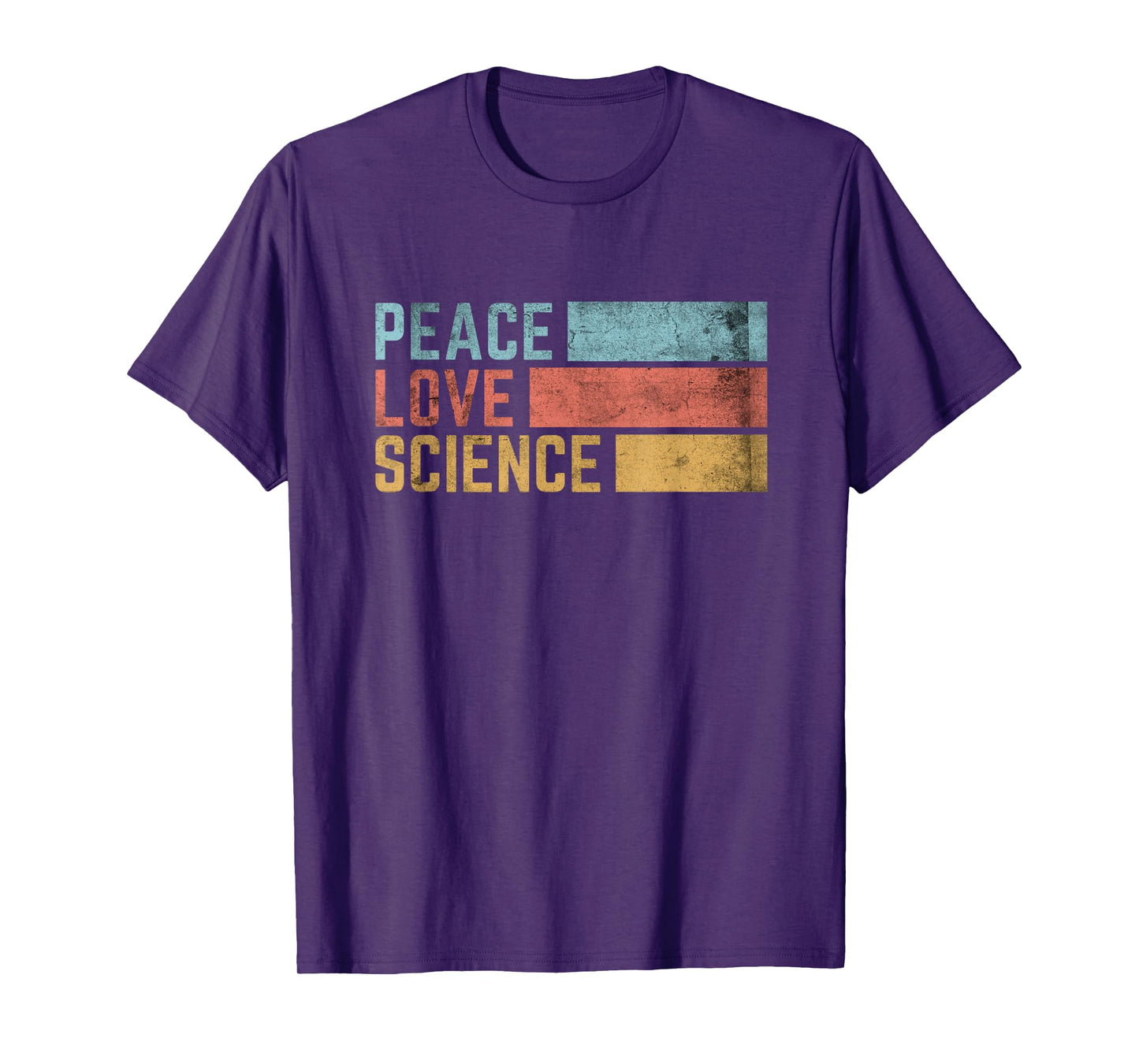Peace Love Science Retro Vintage Chemistry Teacher Men Women Kids T-Shirt