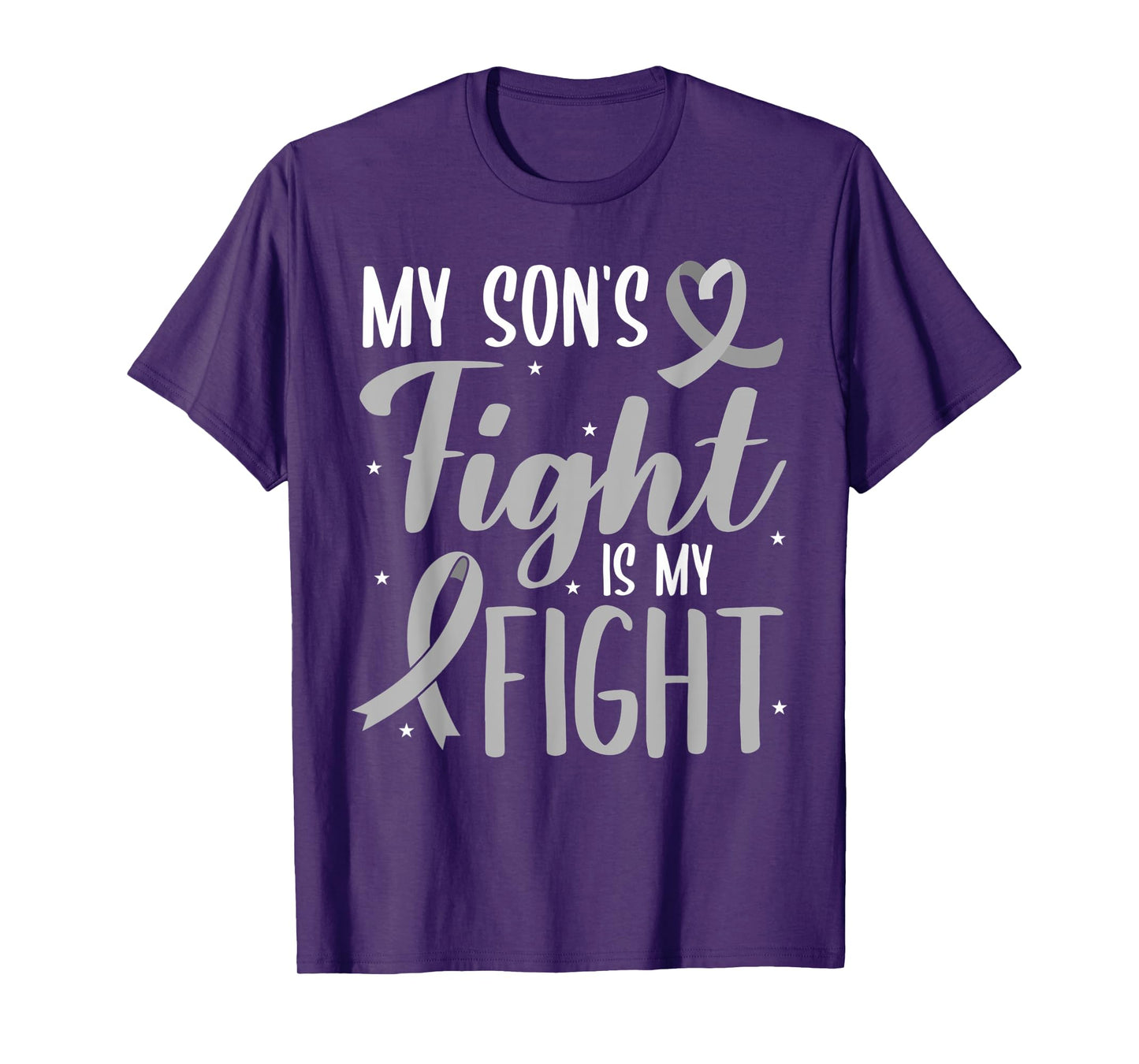 My Son's Fight My Fight Grey Ribbon Schizophrenia Awareness T-Shirt