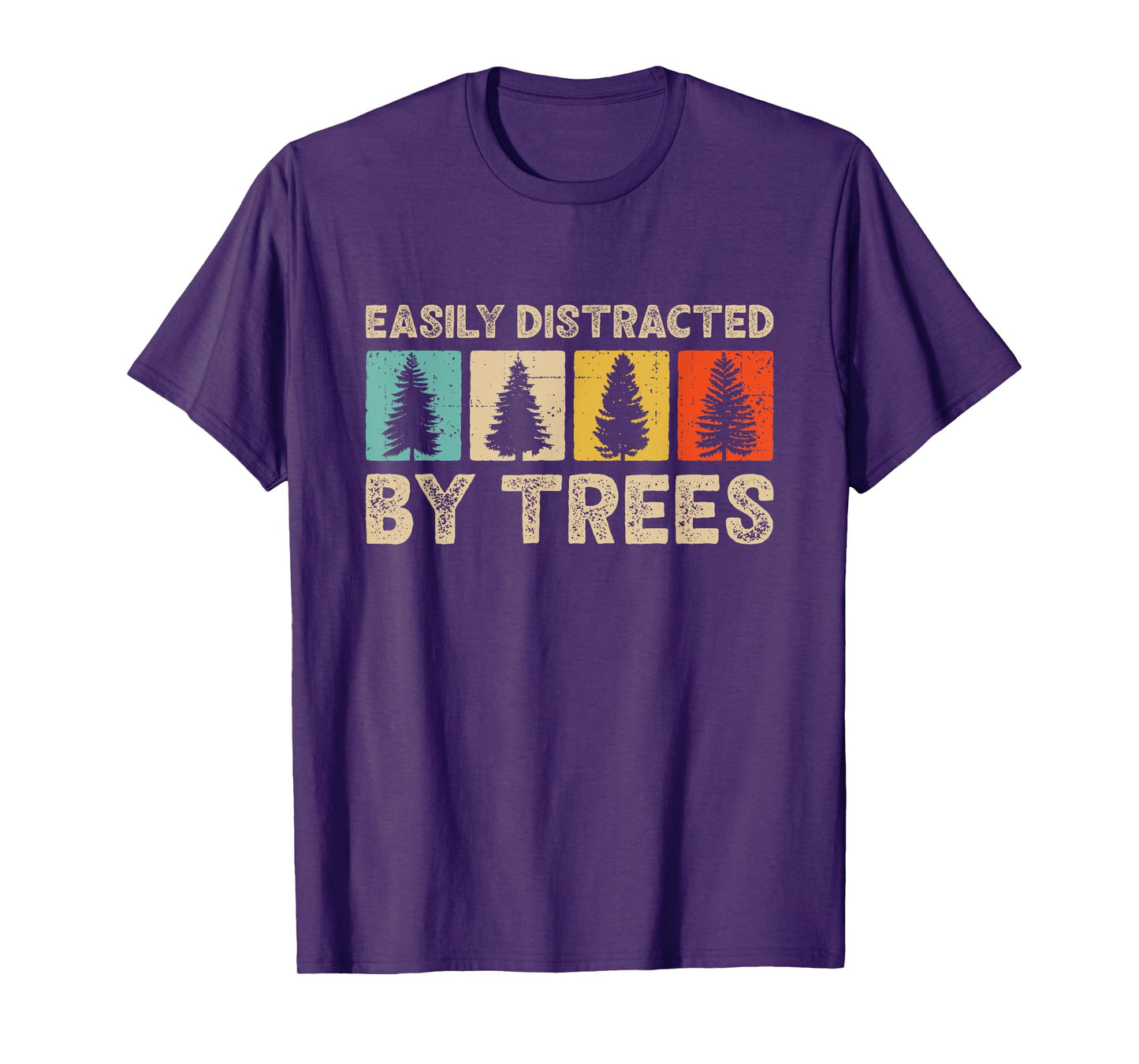 Easily Distracted By Trees Vintage Tree T-Shirt