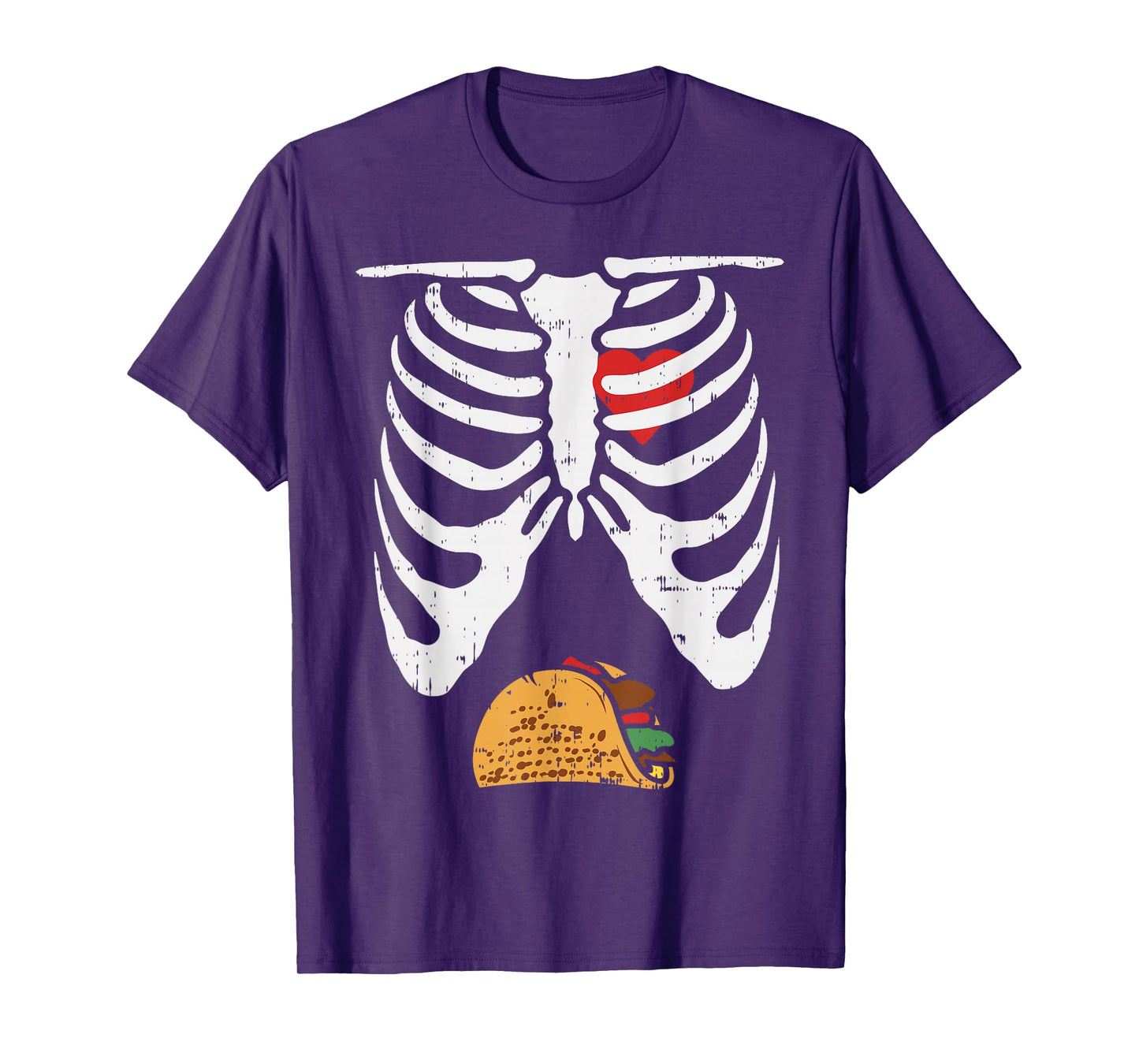 Halloween Dad Skeleton Taco Belly Funny Pregnancy Couple Men T-Shirt